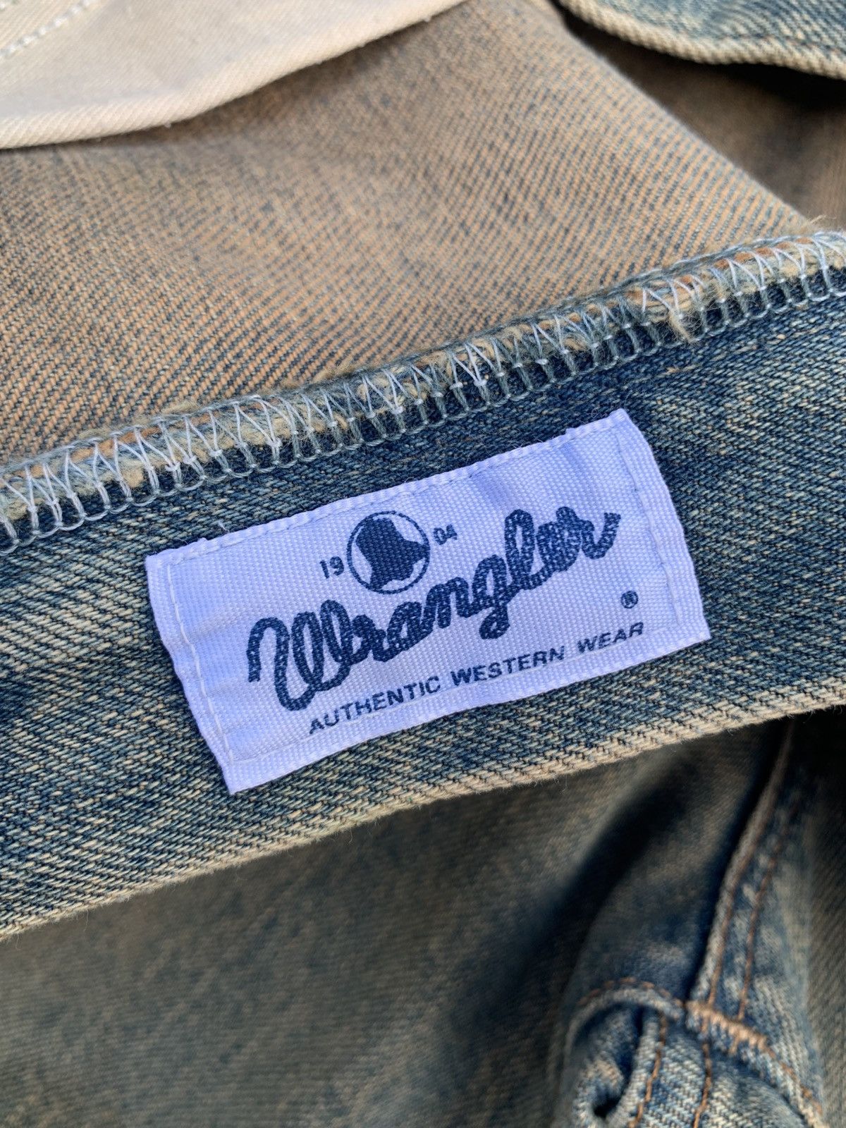Kapital VINTAGE WRANGLER SELVEDGE BAGGY RUSTY DISTRESSED DENIM Size US 30 / EU 46 - 15 Thumbnail