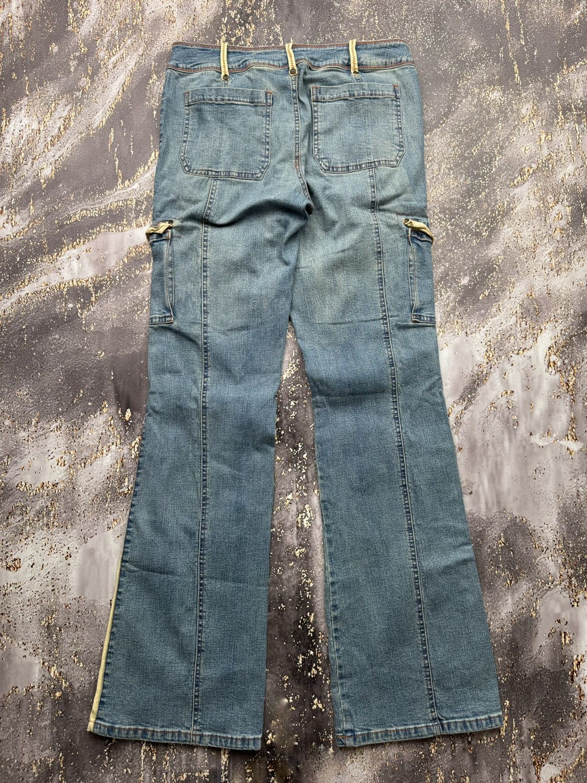 Vintage Vintage Cargo Flared Jeans Size 30" / US 8 / IT 44 - 7 Thumbnail