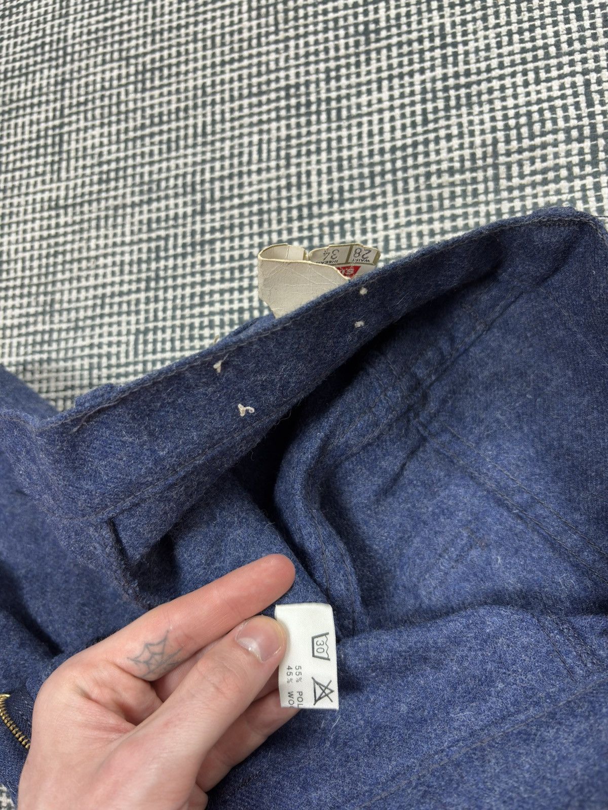 Levi's 60s Big E rare Levi’s wool flared trousers vintage hippie Size US 28 / EU 44 - 6 Thumbnail