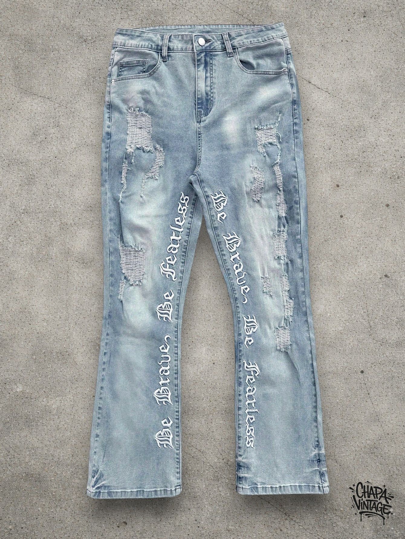 Japanese Brand Washed slim jeans Size US 34 / EU 50 - 3 Thumbnail