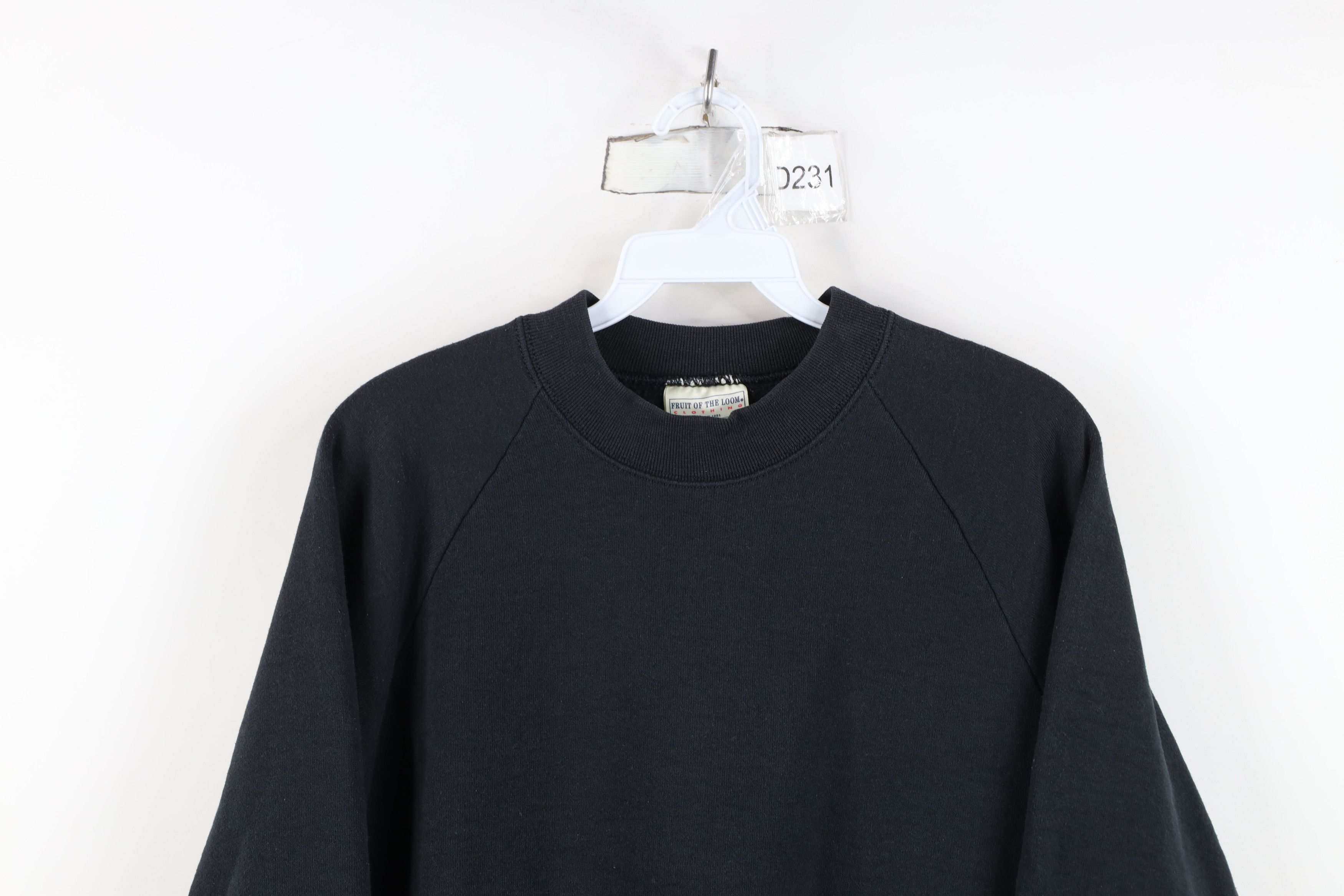 Vintage Vintage 90s Streetwear Blank Crewneck Sweatshirt Black Size M / US 6-8 / IT 42-44 - 2 Thumbnail