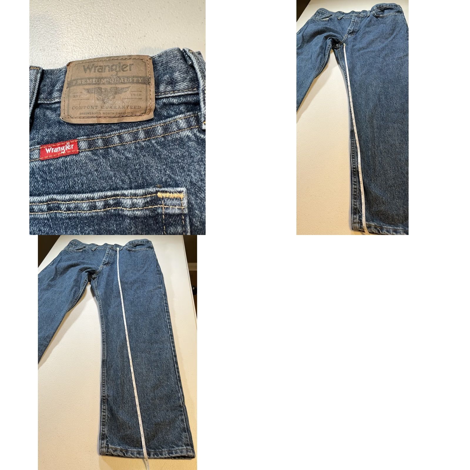 Wrangler Wrangler Jeans Men’s 38x29 Premium Quality Light Denim Jeans Blue 5-Pocket Regular Mid Rise Cotton Blend Denim USA Logo Size US 38 / EU 54 - 8 Thumbnail