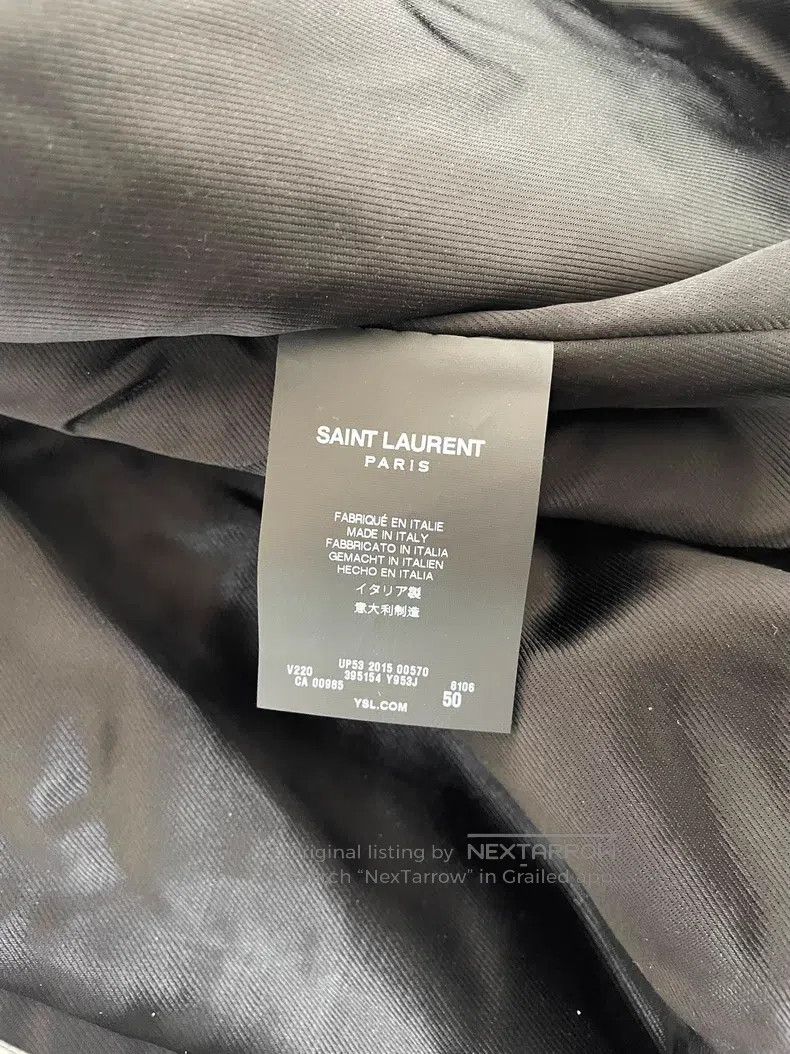 Saint Laurent Paris Saint Laurent Paris Silver Lamb Leather Zip-Up Biker Jacke Size US M / EU 48-50 / 2 - 8 Thumbnail