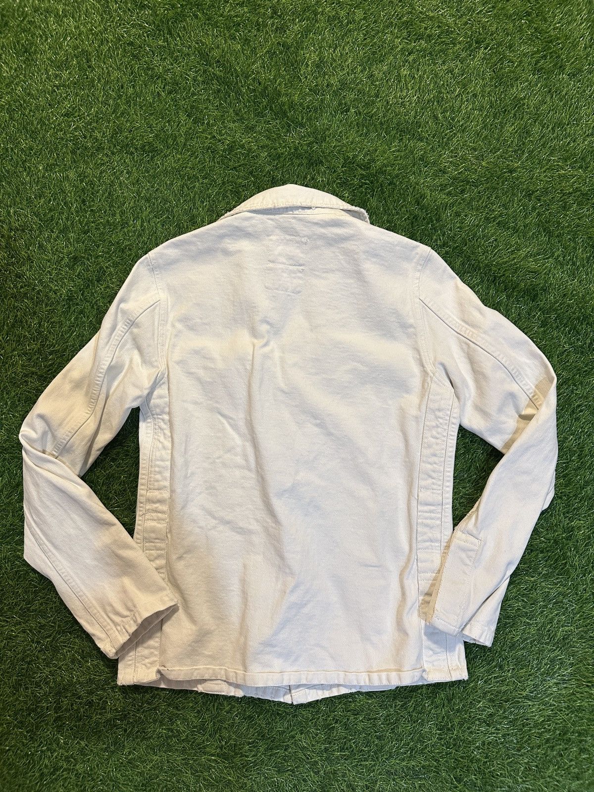 Helmut Lang Helmut lang ss 2004 white broken denim concealed jacket Size US M / EU 48-50 / 2 - 2 Thumbnail