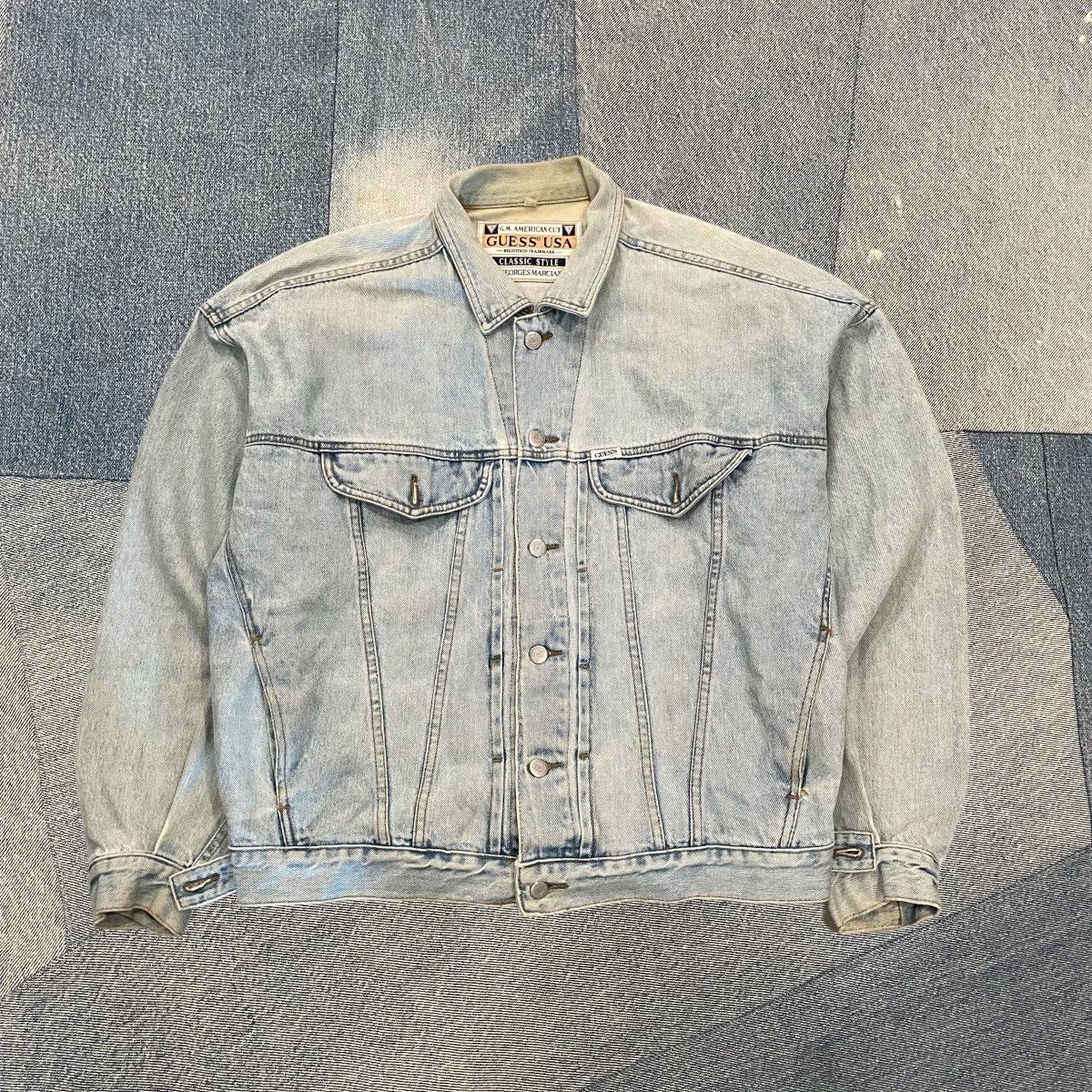 Guess × Vintage CRAZY Vintage Boxy Fit Essential Guess Denim Jacket Size US XL / EU 56 / 4 - 1 Thumbnail