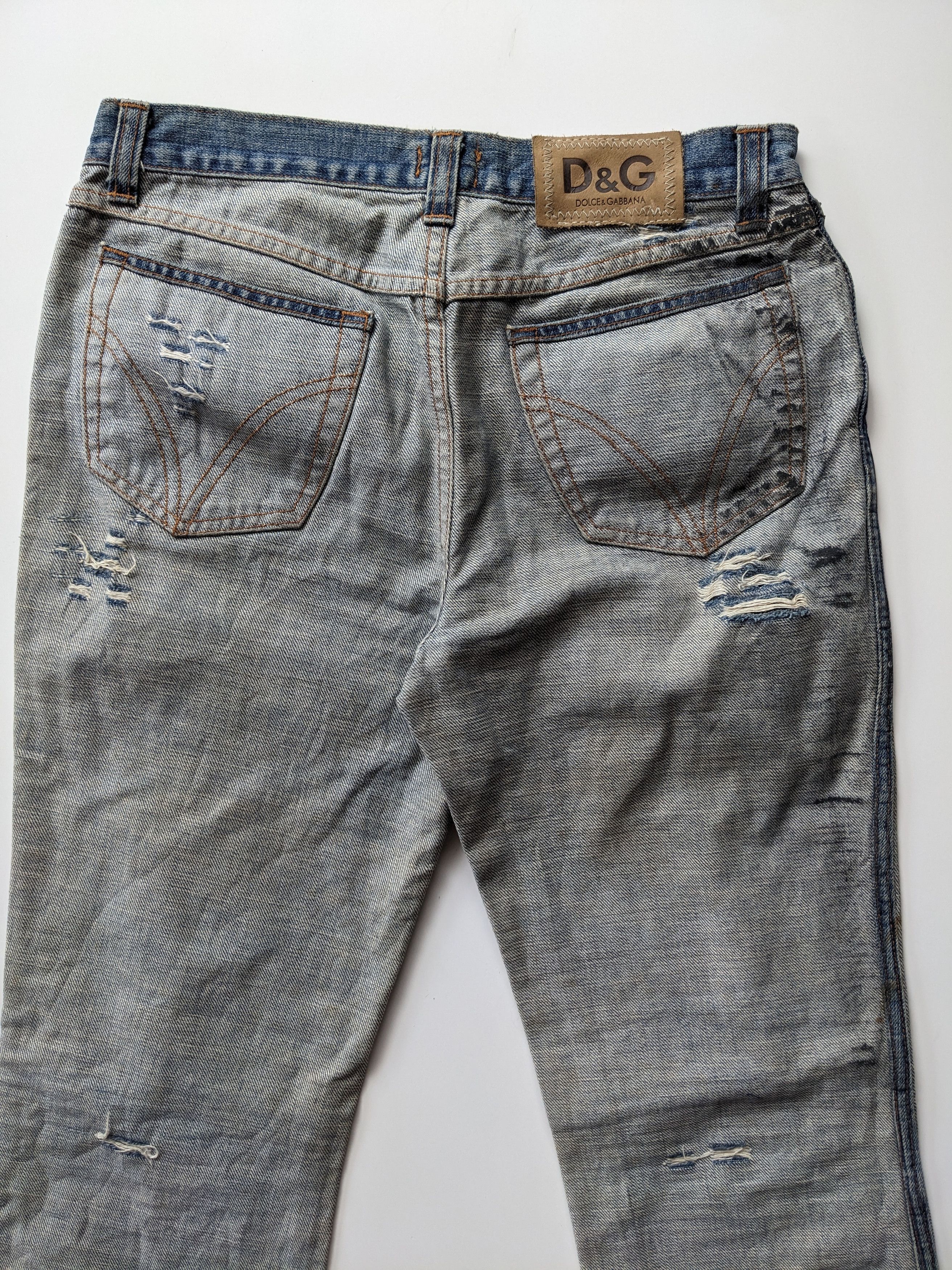 Dolce & Gabbana SS02 Dolce & Gabbana inside out distressed jeans Size US 29 - 2 Thumbnail