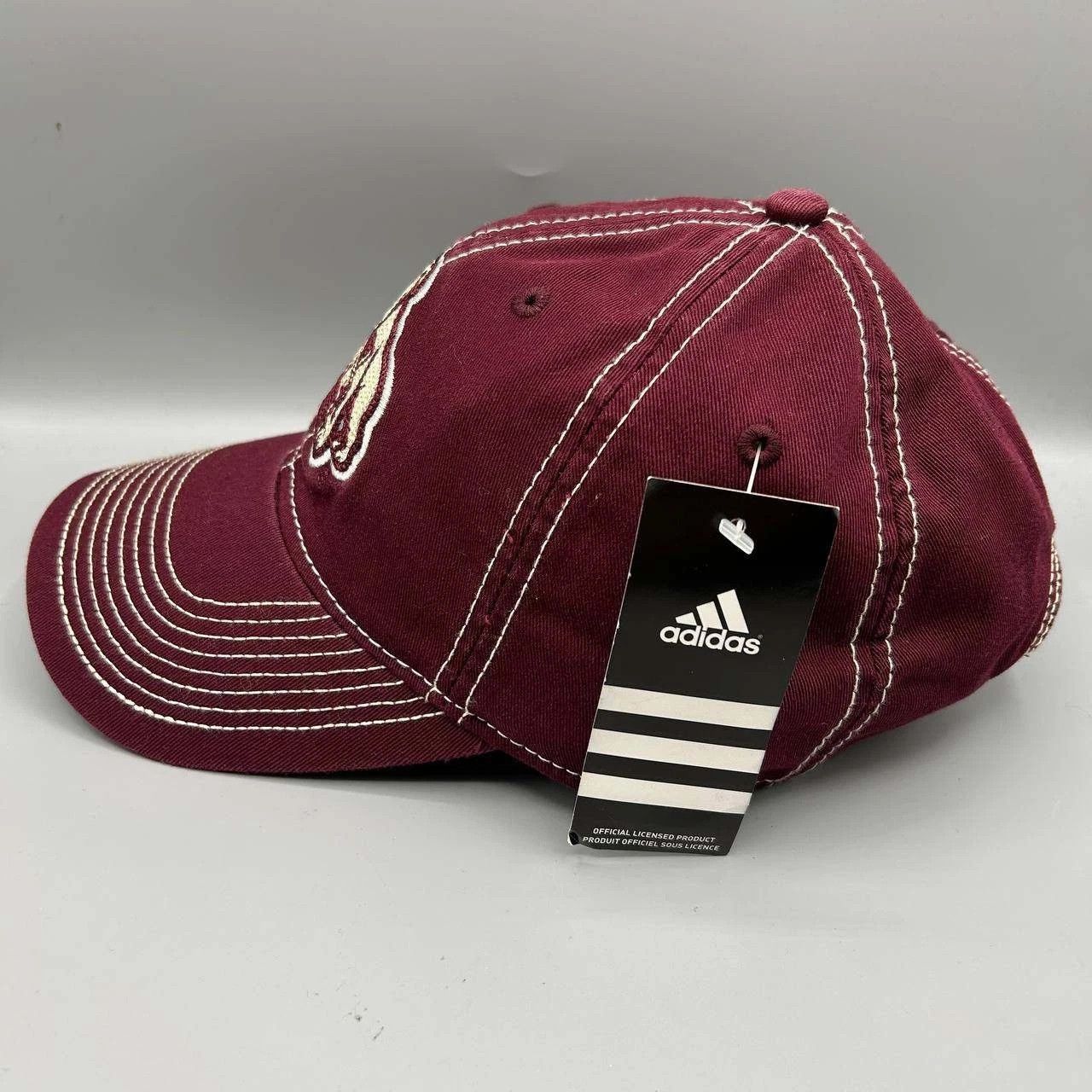 Adidas Mississippi State Bulldogs Hat Men Red Strap Back Cap Cotton Size ONE SIZE - 3 Thumbnail