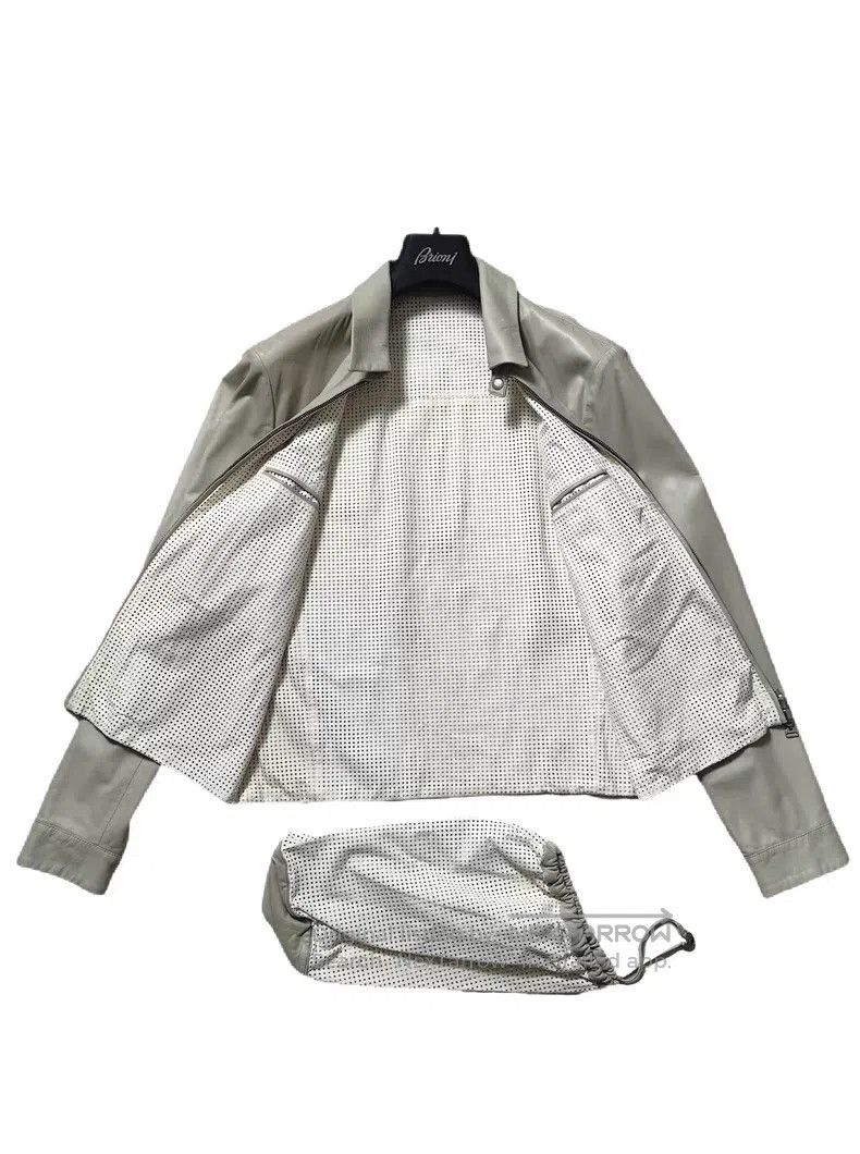 Brioni Brioni Double-faced reversible hollowed-out leather jacket Size US M / EU 48-50 / 2 - 1 Thumbnail