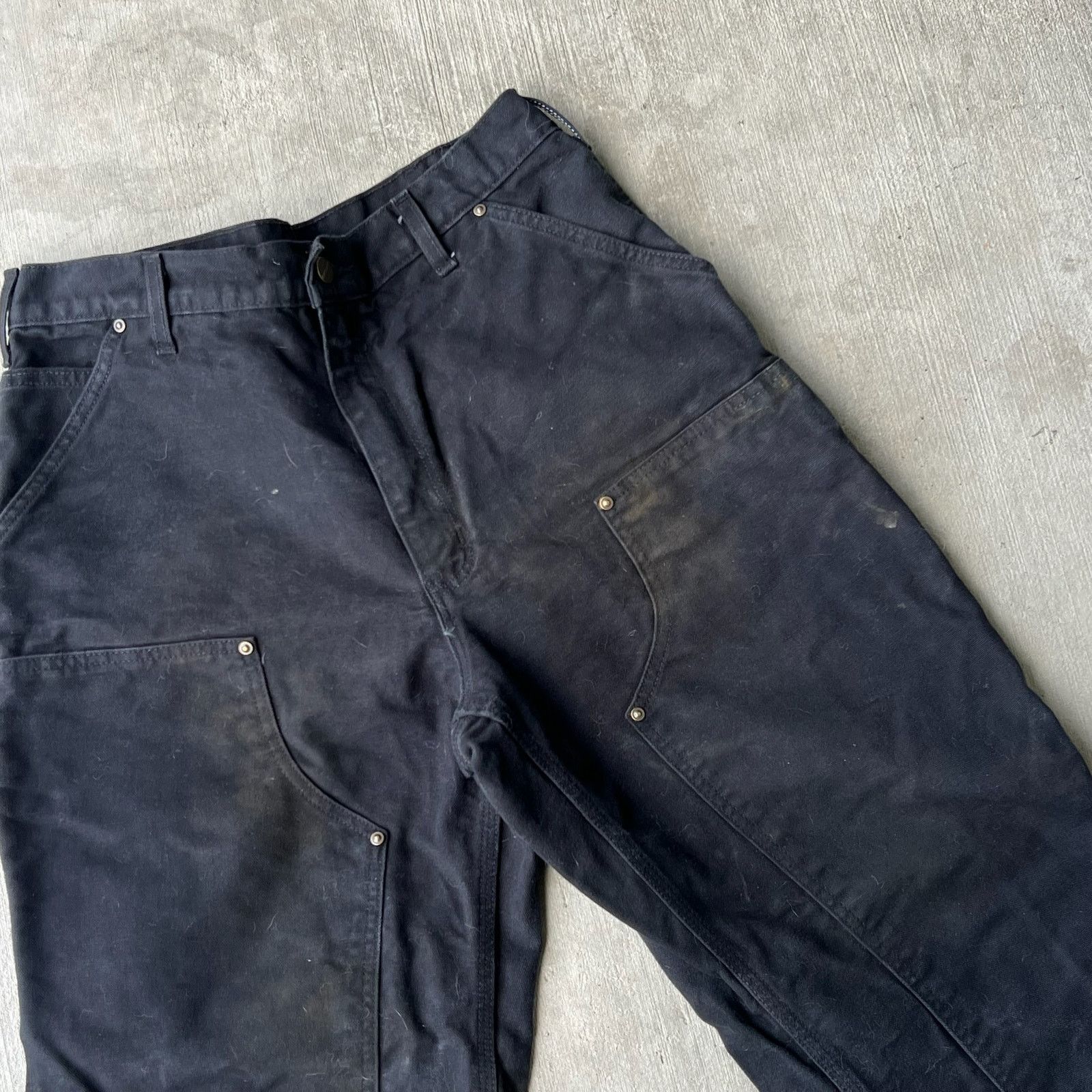 Carhartt × Vintage Carhartt black double knee work wear carpenter pants Size US 33 - 3 Thumbnail