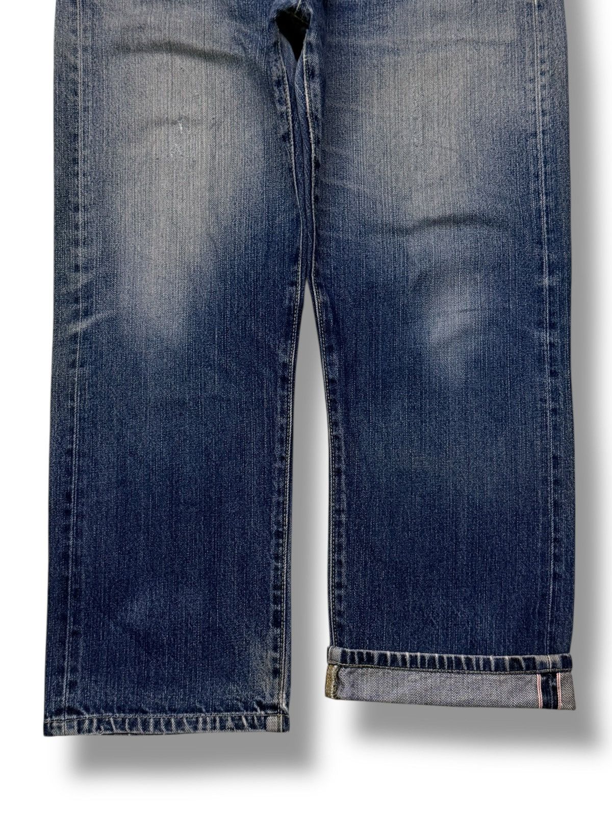 Uniqlo Vintage Uniqlo UJ S002 Selvedge Denim Jeans Red Line | W38 Size US 38 / EU 54 - 6 Thumbnail