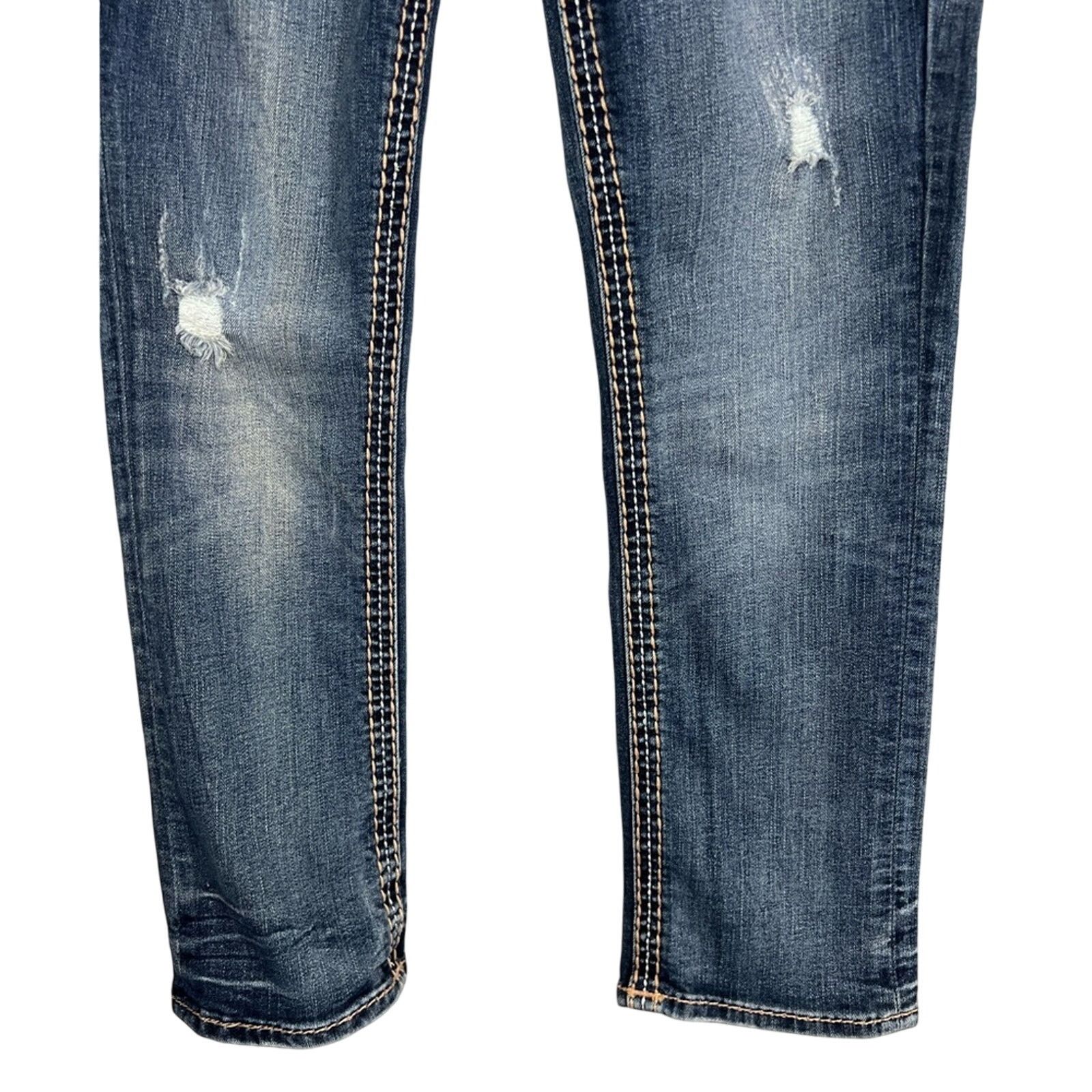 Rock Revival Rock Revival Jeans Sukara 26 Crop Inseam 25.5" Thick Stitch Size 26" / US 2 / IT 38 - 3 Thumbnail