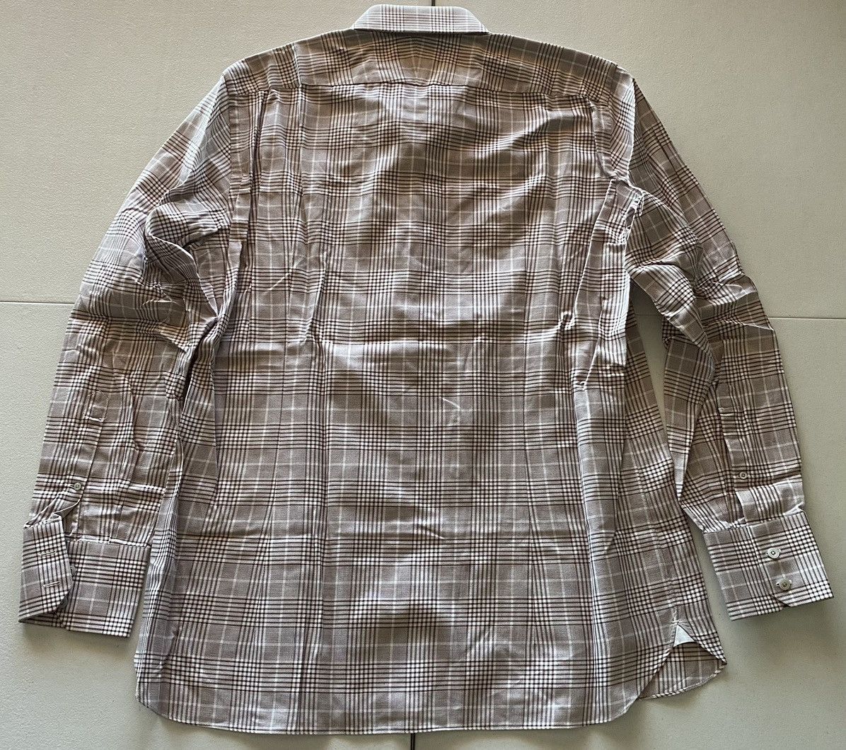 Tom Ford Tom Ford light brown glen check shirt 17 43e NEW Size US L / EU 52-54 / 3 - 4 Thumbnail
