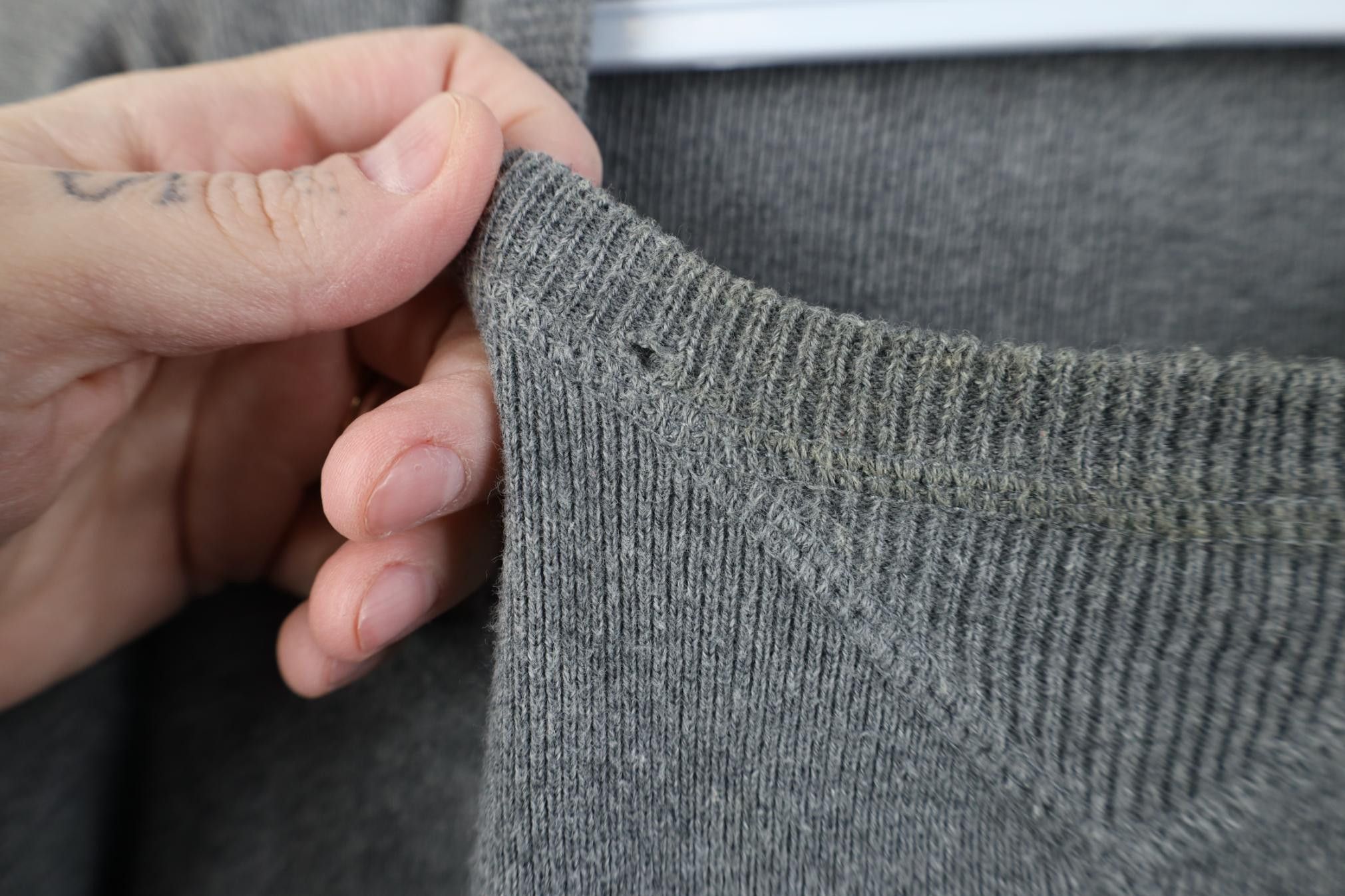 Polo Ralph Lauren Vintage 90s Ralph Lauren Cotton Ribbed Knit Sweater Gray Size US M / EU 48-50 / 2 - 5 Thumbnail