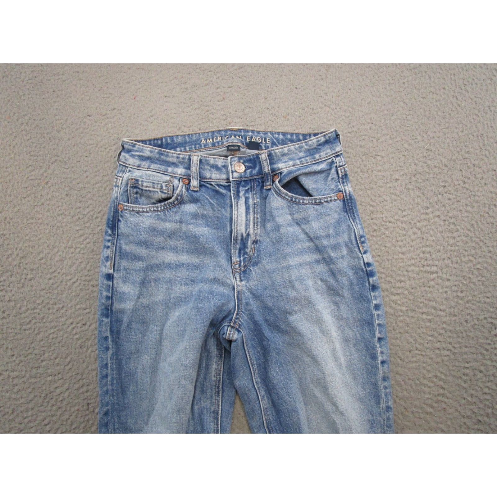 American Eagle Outfitters VINTAGE American Eagle Strigid Distressed Denim Blue Mom Jeans Women's Size 0 Size 25" / US 0 / IT 36 - 3 Thumbnail
