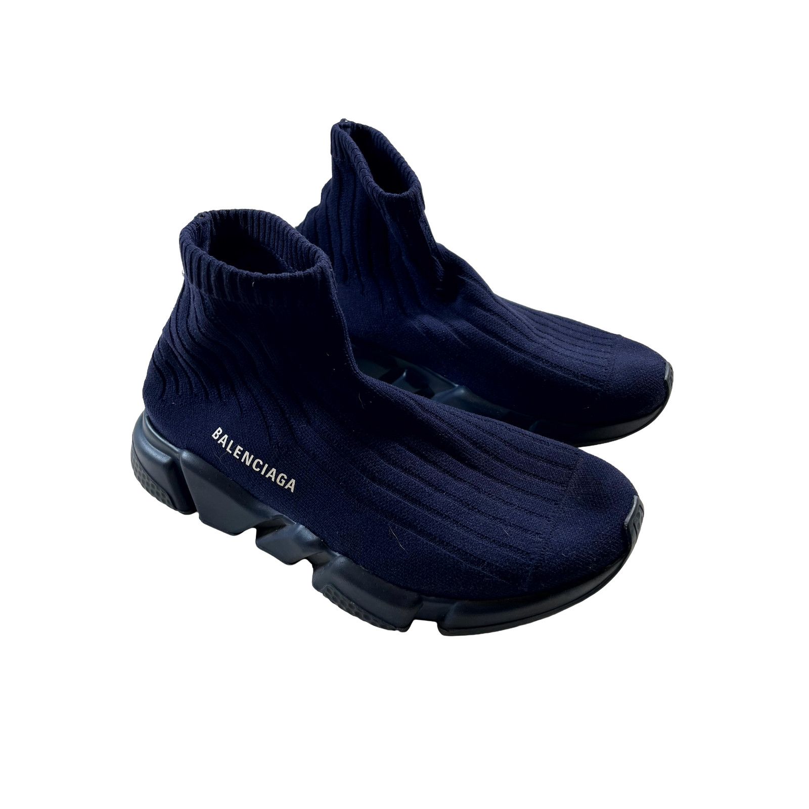 Balenciaga Balenciaga Navy Sock Sneakers Size US 6 / EU 39 - 2 Thumbnail