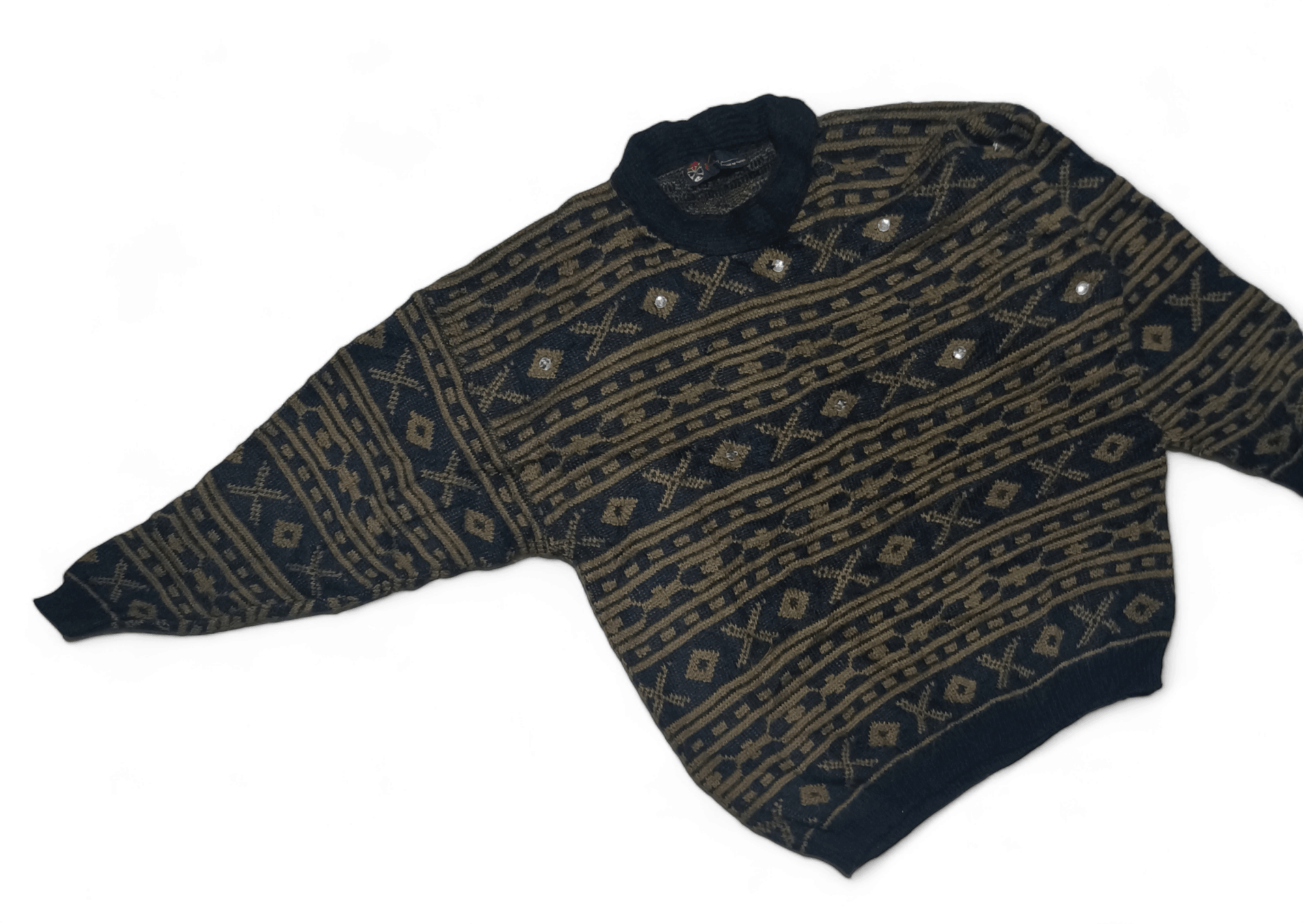 Other Vintage 90s KAZUKI Ethnic Aztec Motifs Mohair Knit Sweater Size US M / EU 48-50 / 2 - 3 Thumbnail