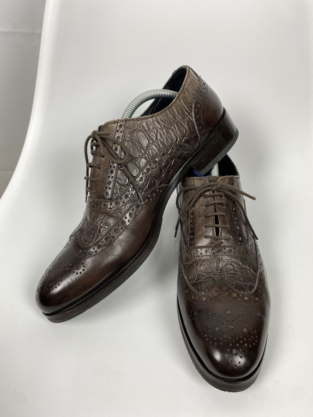 Other Ciro Lendini Oxford Brogues Croc Embossed Genuine Leather 42 Size US 9 / EU 42 - 6 Thumbnail