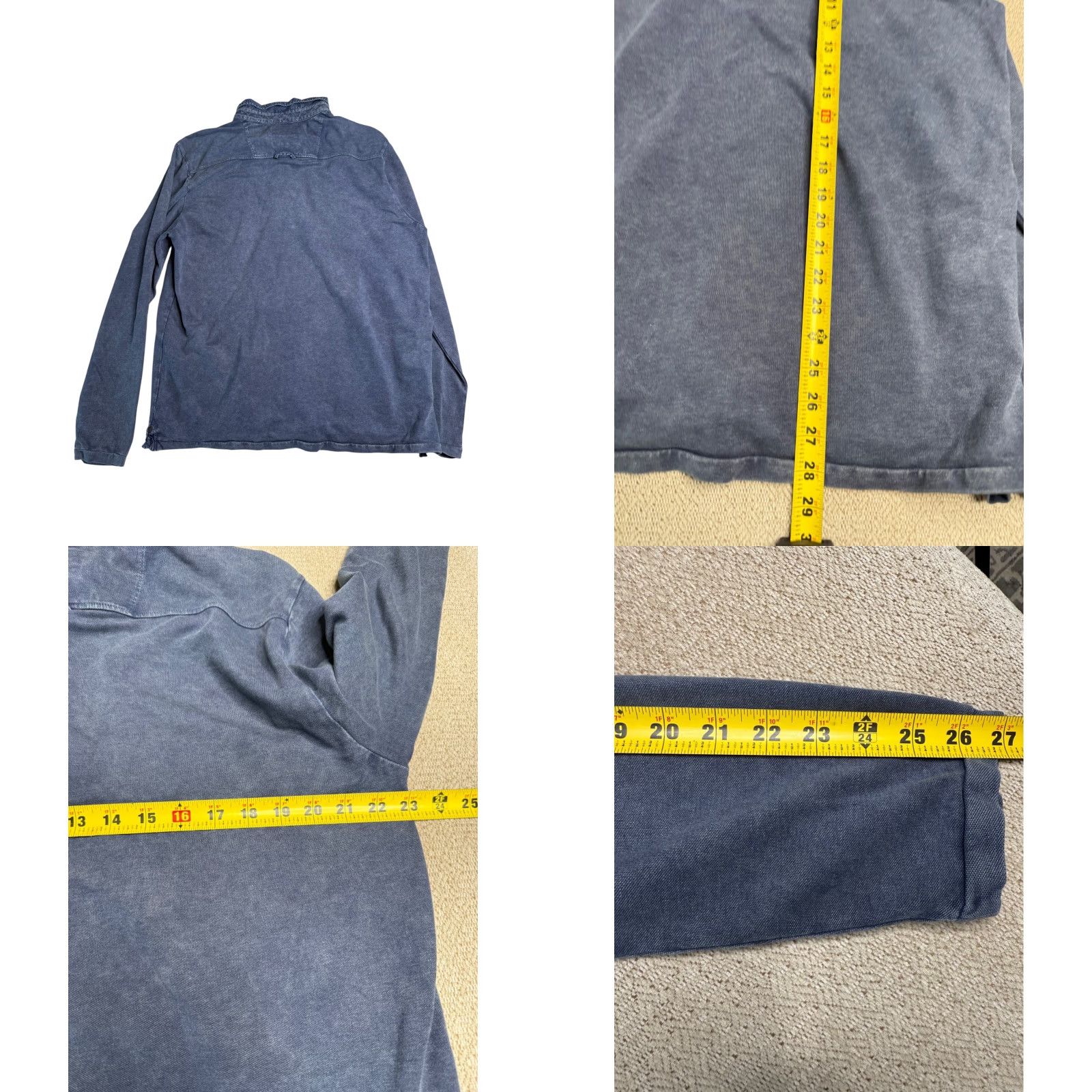 Tommy Bahama Tommy Bahama Jeans Long Sleeve Polo Shirt Denim Specialist XL Men Blue Den Inc Indigo Wash Casual Shirt 3-Button Mens Size US XL / EU 56 / 4 - 8 Thumbnail