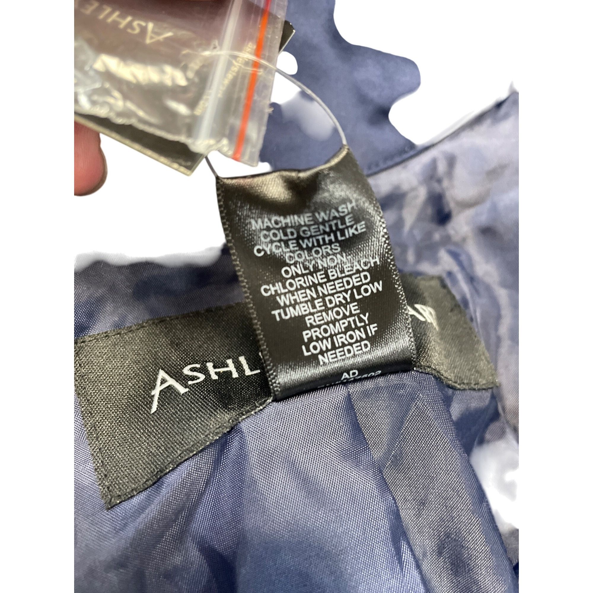 Other Ashley Stewart Womens Navy Blue trench peacock Coat Size 26 Size 4XL / US 24-26 - 7 Thumbnail
