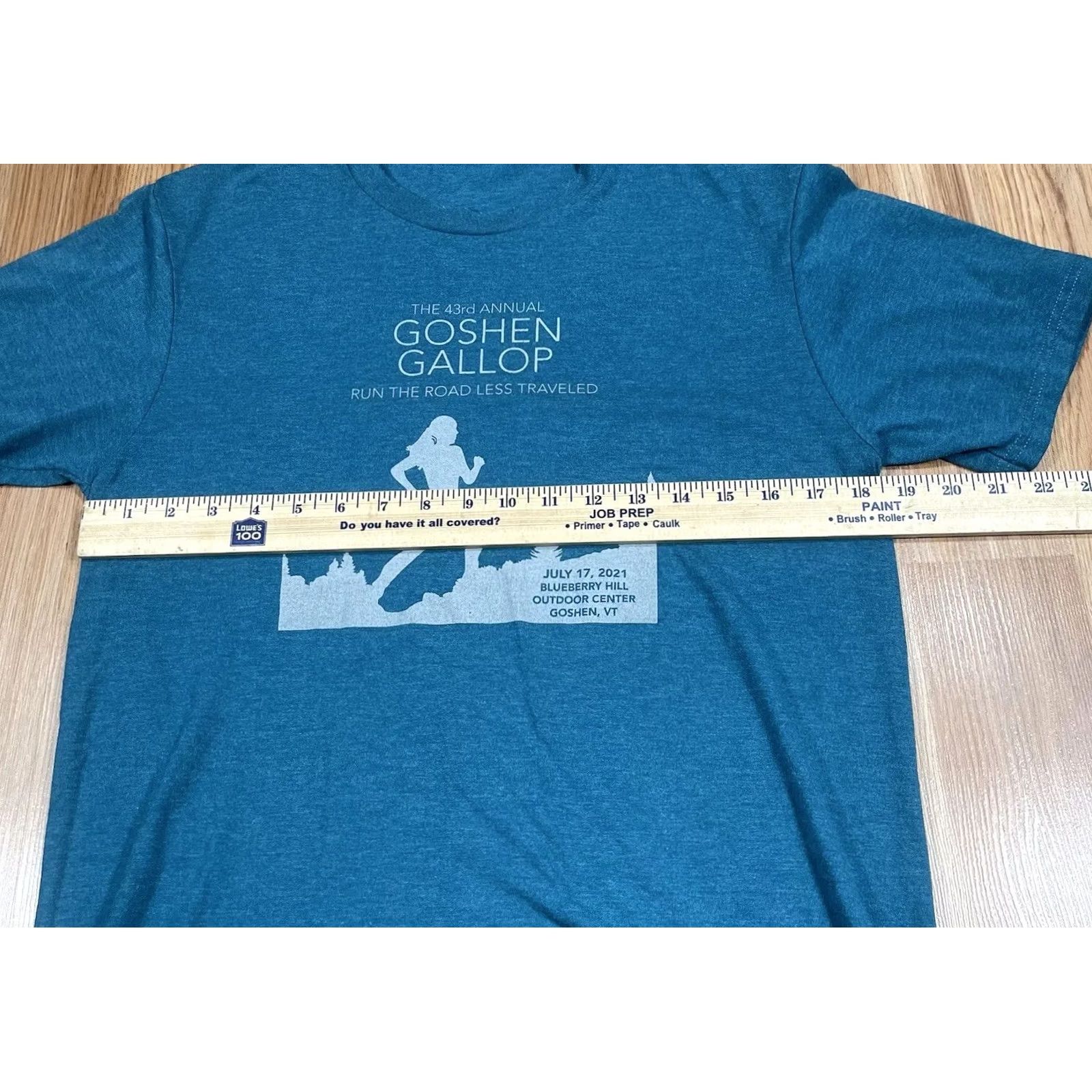 Vintage Dist Rict T-Shirt Medium Blue The 43rd Annual Goshen Gallop Run Graphics Mens M Size US M / EU 48-50 / 2 - 5 Thumbnail