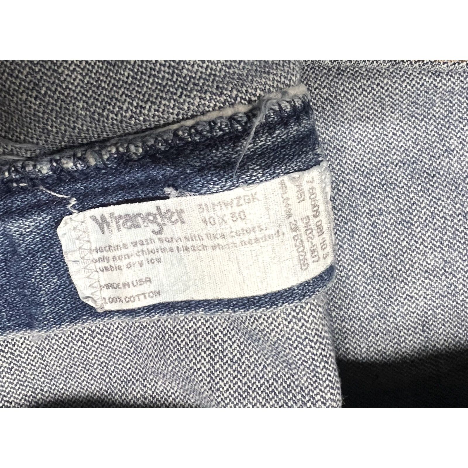 Wrangler VINTAGE Wrangler Western Cowboy Jeans Mens 40x30 Light Blue Bootcut 31MWZGK 30 Inseam Stains Size US 40 / EU 56 - 8 Thumbnail