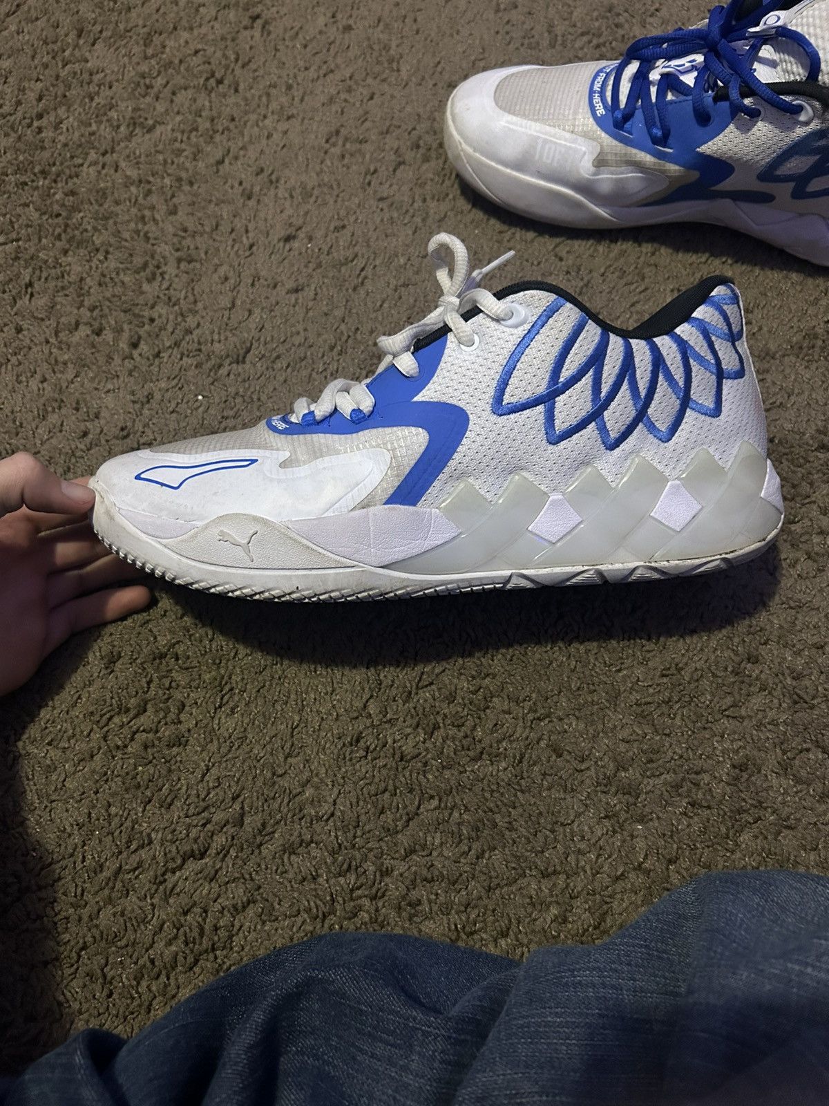 Puma LaMelo Ball MB.01 Lo Team Colors White Bluemazing colorway Size US 11 / EU 44 - 2 Thumbnail
