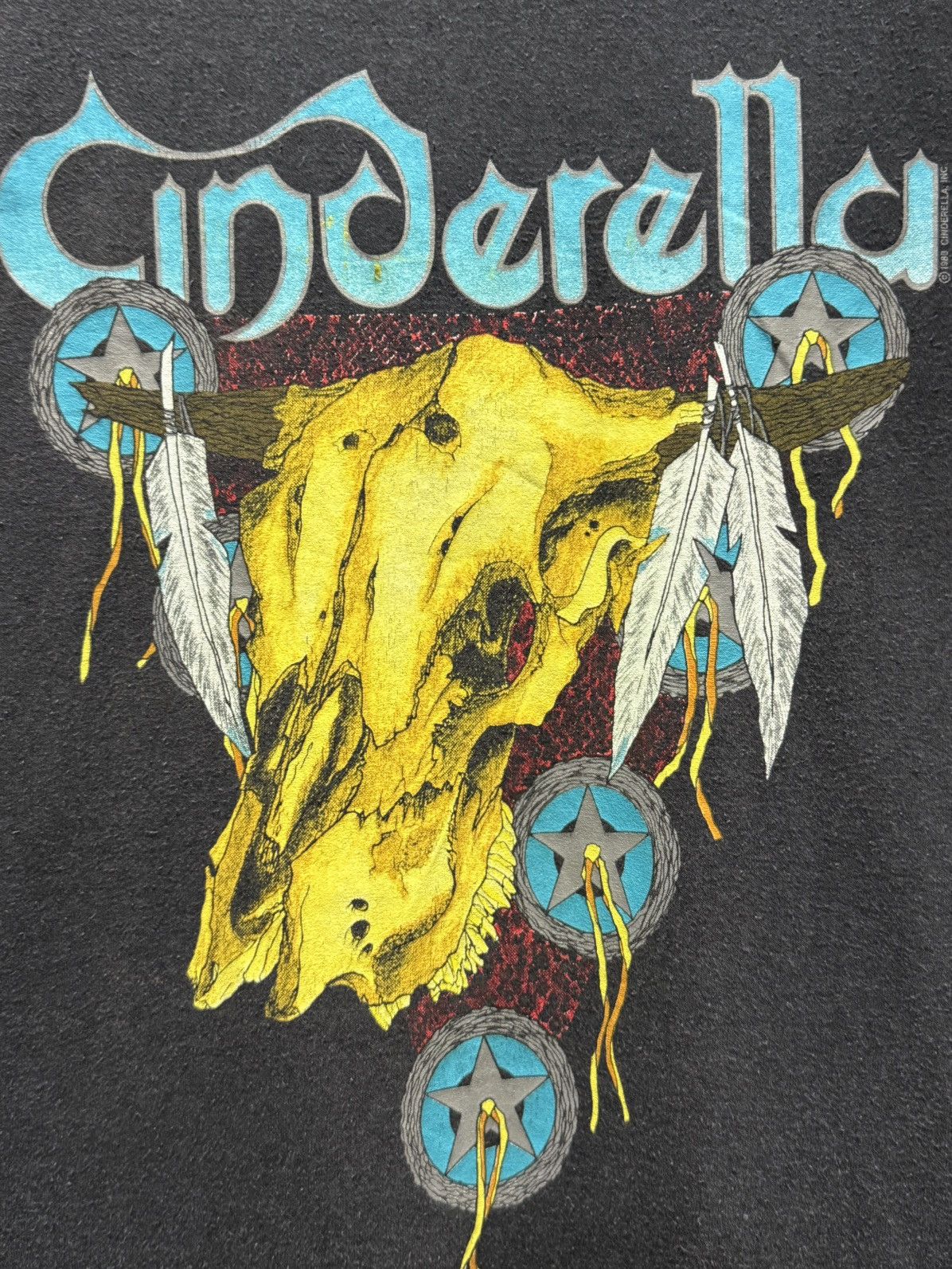 Band Tees Vintage 80s Cinderella Rock Tour Japan Faded Tee Size US M / EU 48-50 / 2 - 2 Thumbnail
