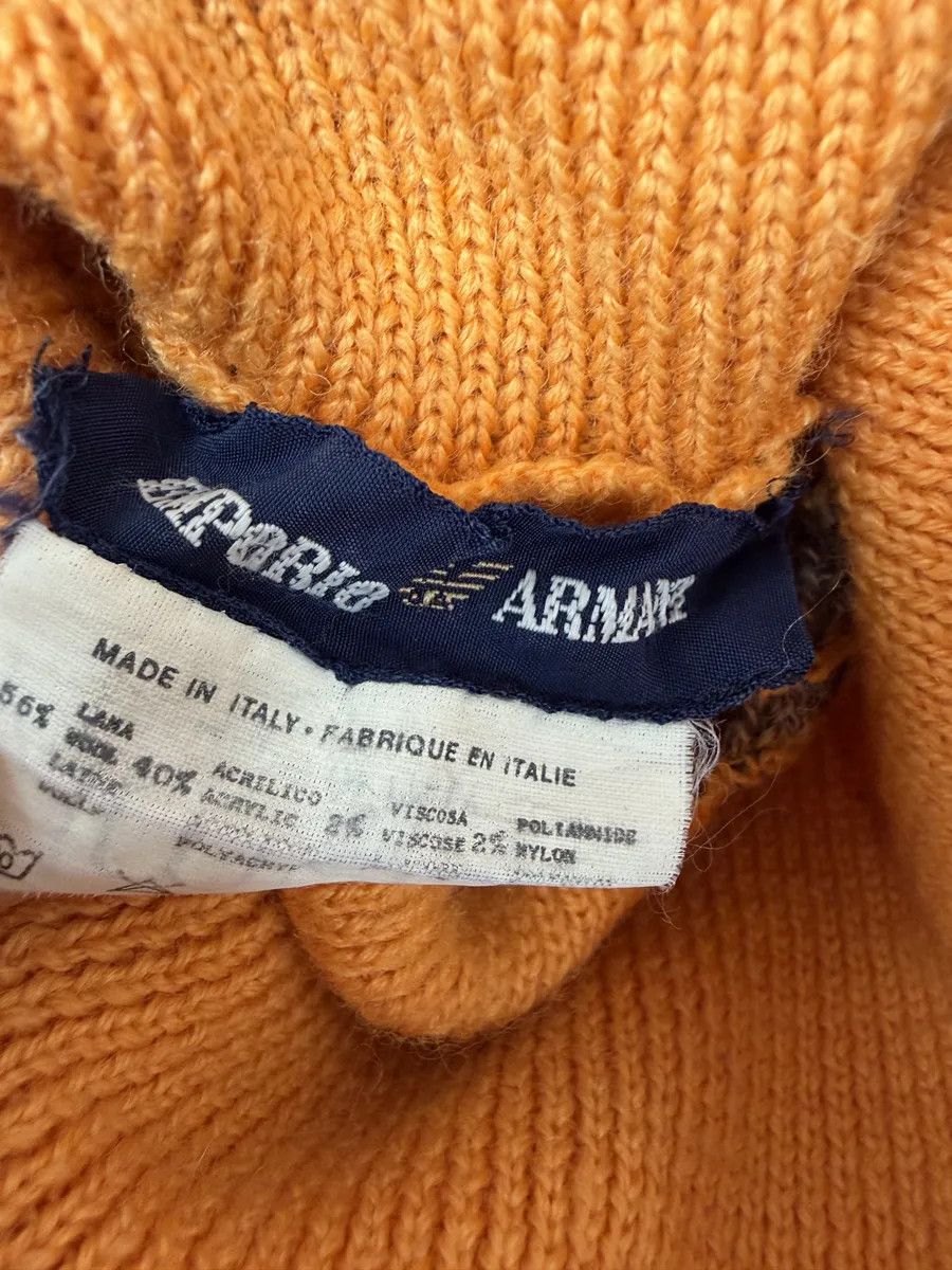 Emporio Armani 1980s Emporio Armani Orange & Grey Wool Turtleneck Sweater Size US S / EU 44-46 / 1 - 7 Thumbnail