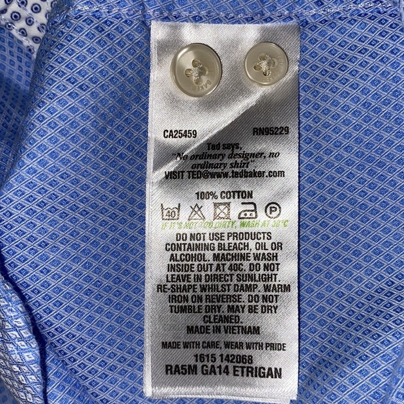 Ted Baker Ted Baker $120 Endurance Performance Shirt Blue 16.5” 34-35 Size US M / EU 48-50 / 2 - 10 Thumbnail