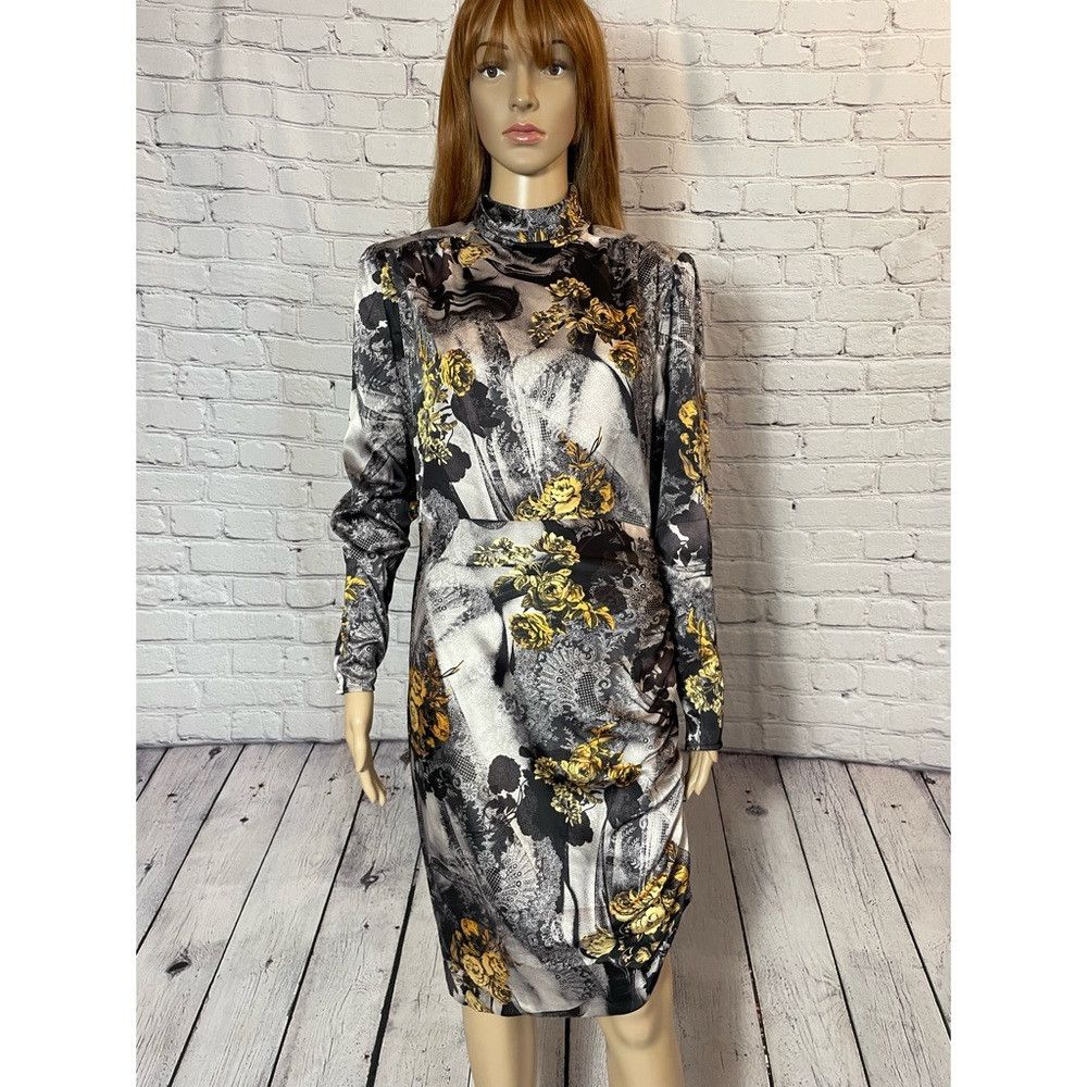 Guess NWT New $208 Marciano Aurora Printed Golden Rose Long Sleev Size M / US 6-8 / IT 42-44 - 3 Thumbnail