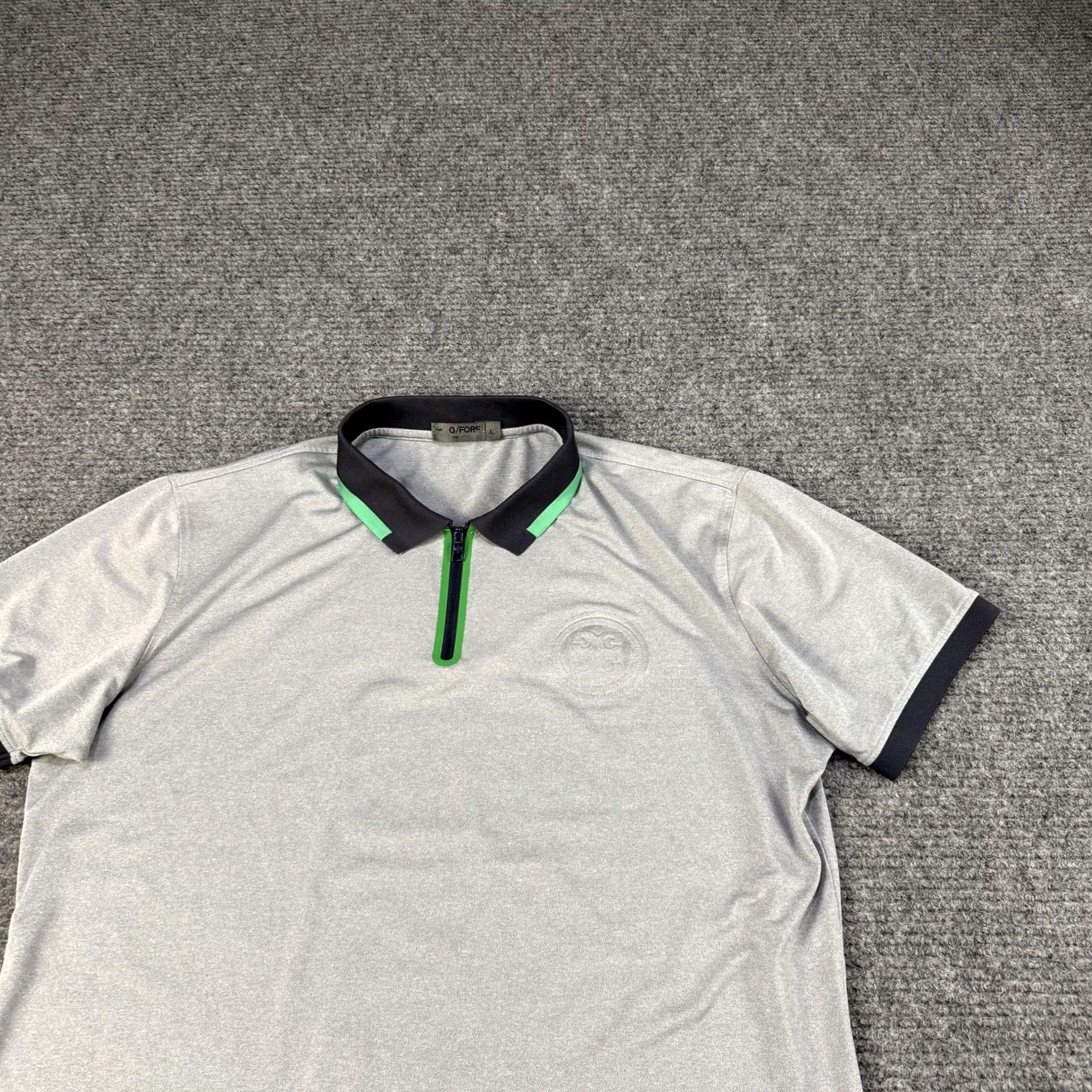 G/FORE G/FORE Golf Polo Shirt Mens Large Gray Quarter Zip Performance Short Sleeve Size US L / EU 52-54 / 3 - 2 Thumbnail