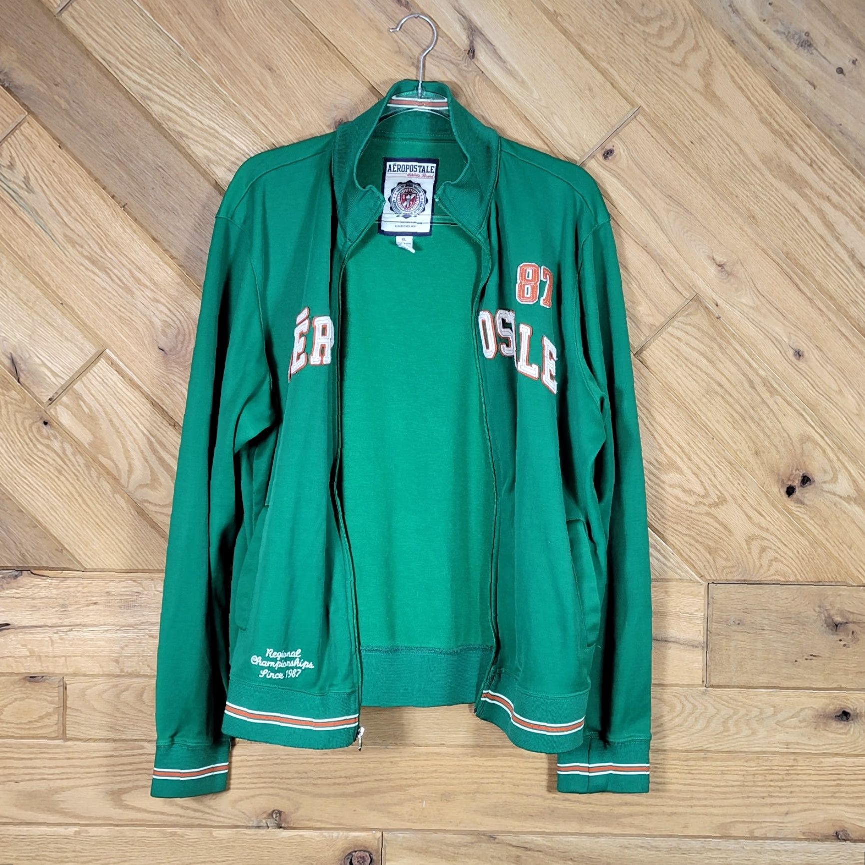 Vintage VINTAGE Aéropostale Track Jacket Mens XL Full Zip Green Size US XL / EU 56 / 4 - 4 Thumbnail