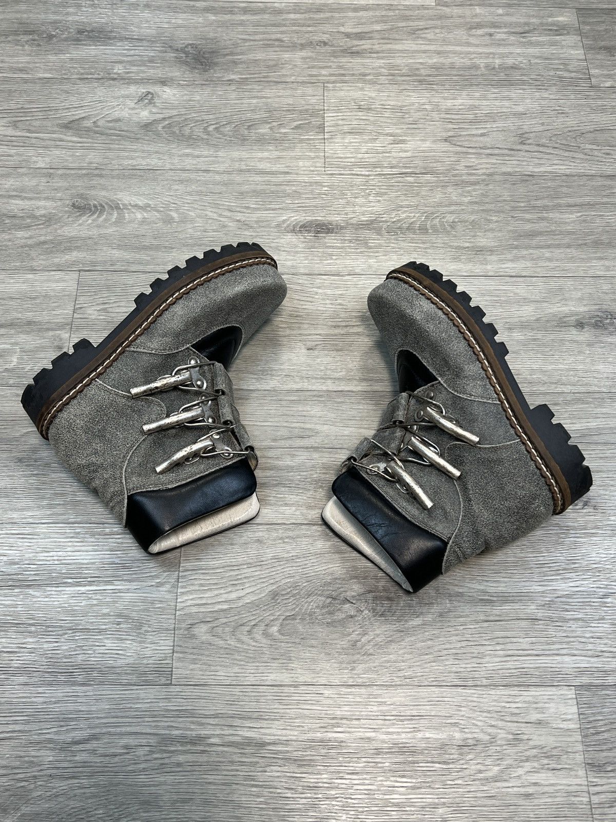 Other Vintage y2k Grey Suede Hiking Boots – Women’s 36 Size US 6 / IT 36 - 1 Thumbnail