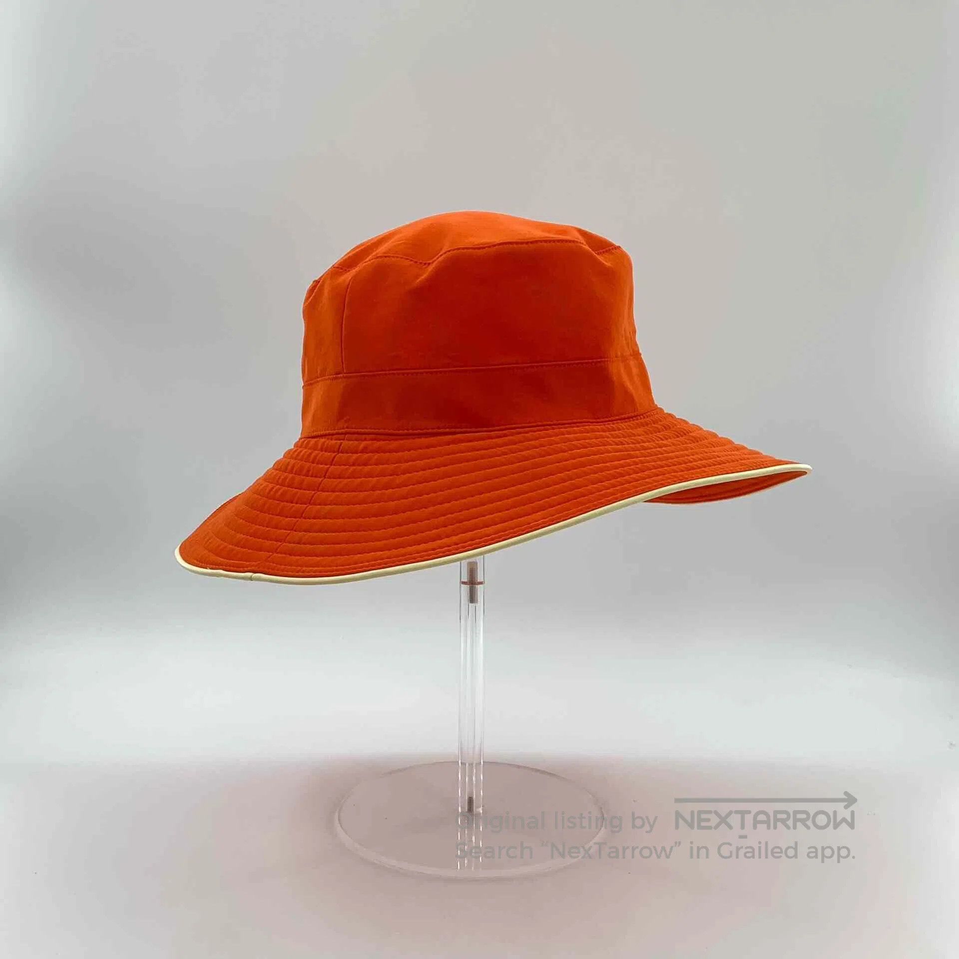 Hermes Hermes Orange Casual Bucket Hat. Size ONE SIZE - 3 Thumbnail