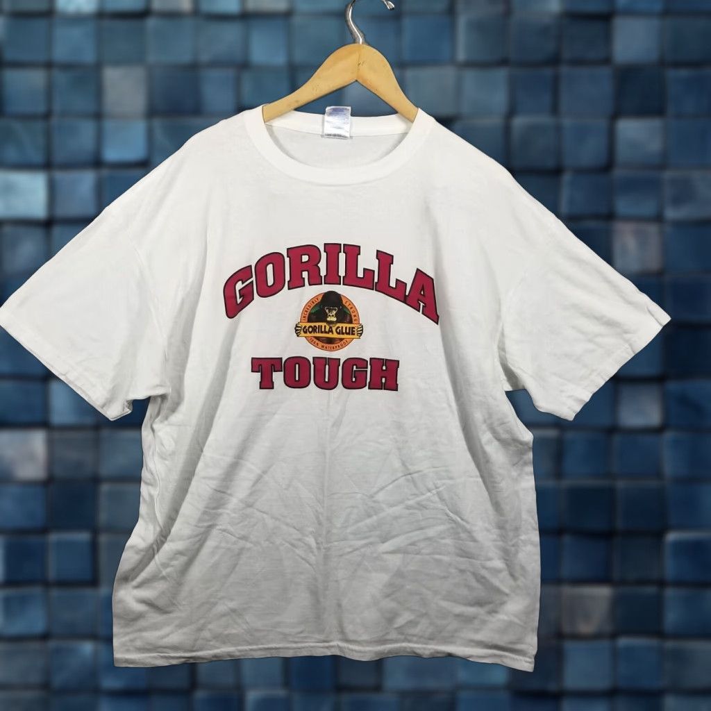 Vintage Gorilla Tape T-Shirt Men XL White Heavyweight Graphic Print Vintage Silverback Promo Shirt Adult Extra Large (XL) Mens Size US XL / EU 56 / 4 - 1 Thumbnail