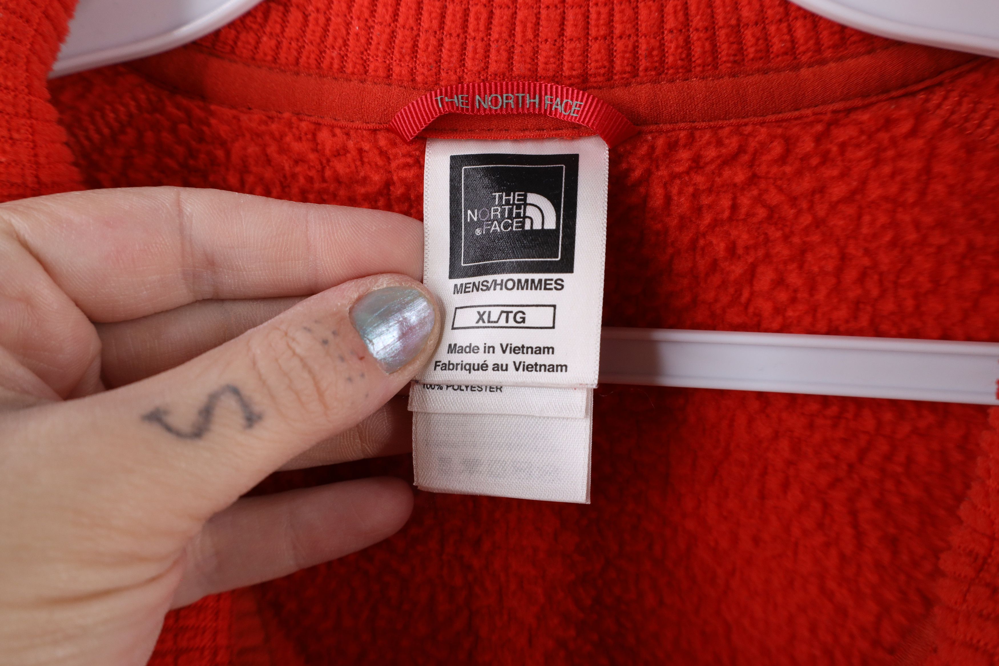 The North Face × Vintage Vintage The North Face Textured Half Zip Sweater Orange Size US XL / EU 56 / 4 - 5 Thumbnail