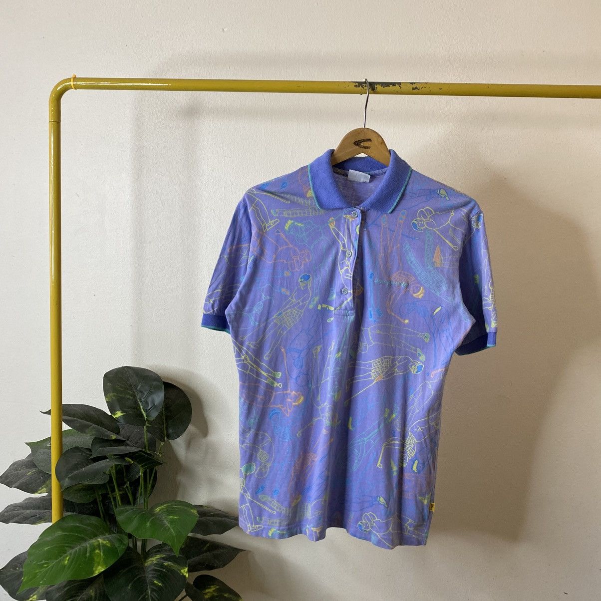 Vintage Vintage 1990s Ken Done Artwork AOP Polo T Shirt Art Size US L / EU 52-54 / 3 - 1 Thumbnail