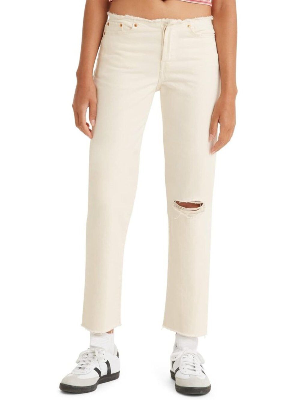 Levi's NWT New Levi's Wedgie Straight Leg Ripped Waistband Jeans I Size 30" / US 8 / IT 44 - 1 Thumbnail