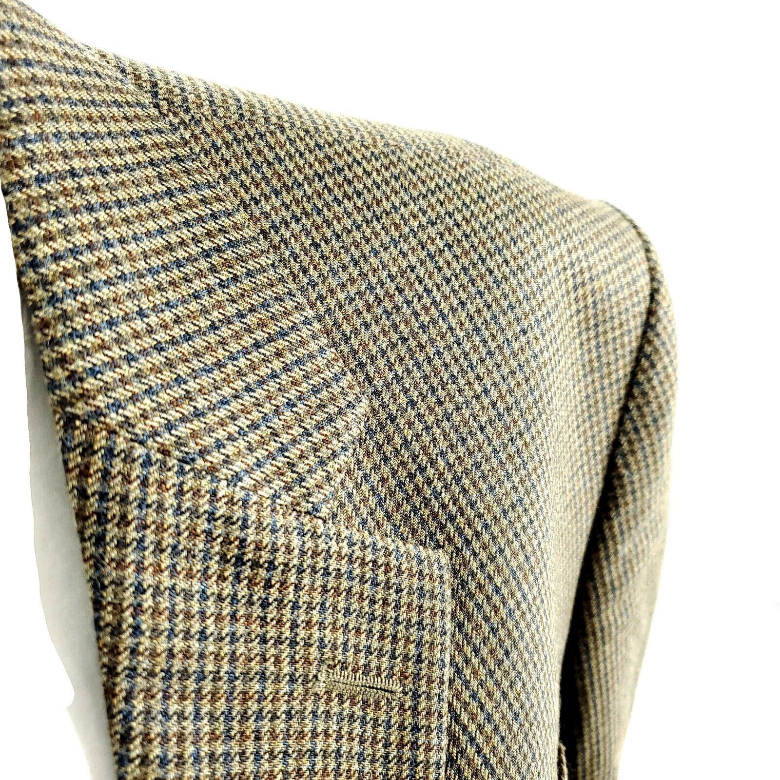 Oscar De La Renta Oscar De La Renta Tweed Wool Silk 3 Button Sport Coat 44R Br Size 44R - 2 Thumbnail