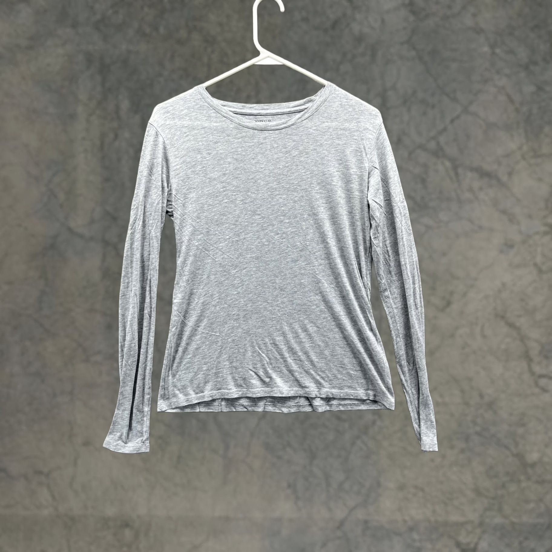 Vince Vince XS Gray Long Sleeve Crew Neck Shirt Women Size XS / US 0-2 / IT 36-38 - 1 Thumbnail