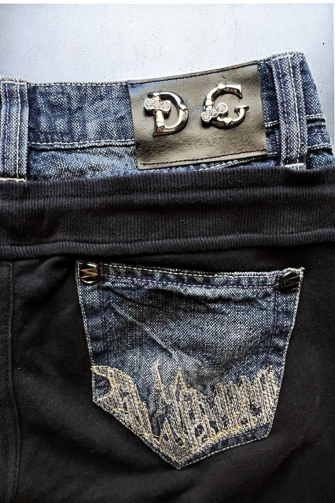 Dolce & Gabbana Dolce & Gabbana 2008 W Double Waisted Denim Joggers Size 28" / US 6 / IT 42 - 3 Thumbnail