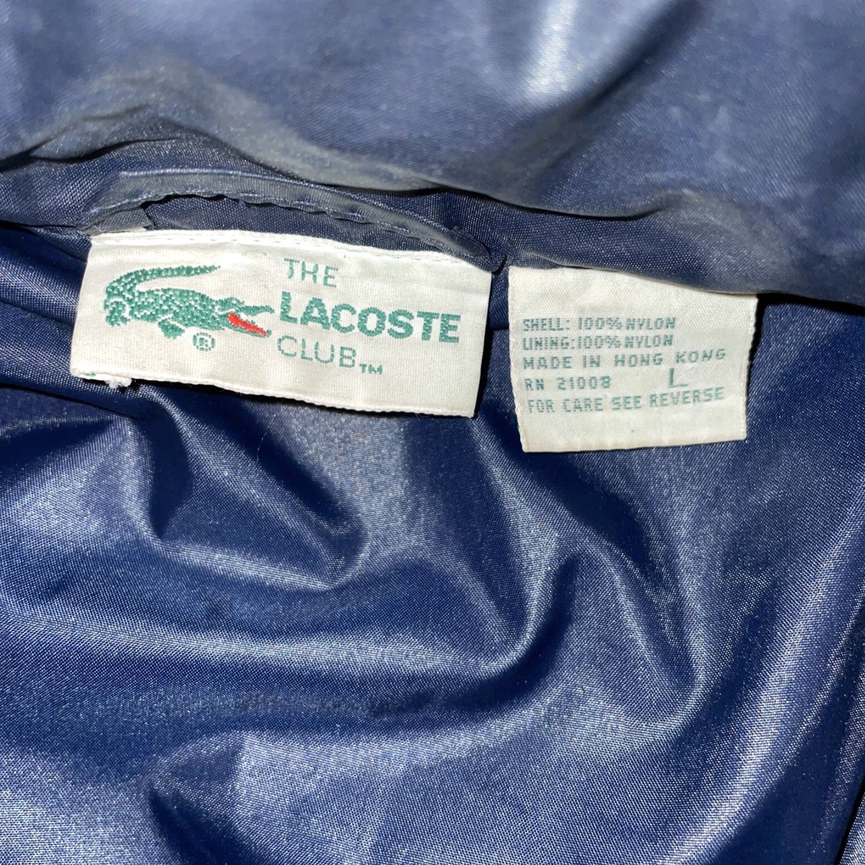 Lacoste VINTAGE Lacoste Mens Long Sleeve Rain Jacket L Nylon Black Size US L / EU 52-54 / 3 - 4 Thumbnail