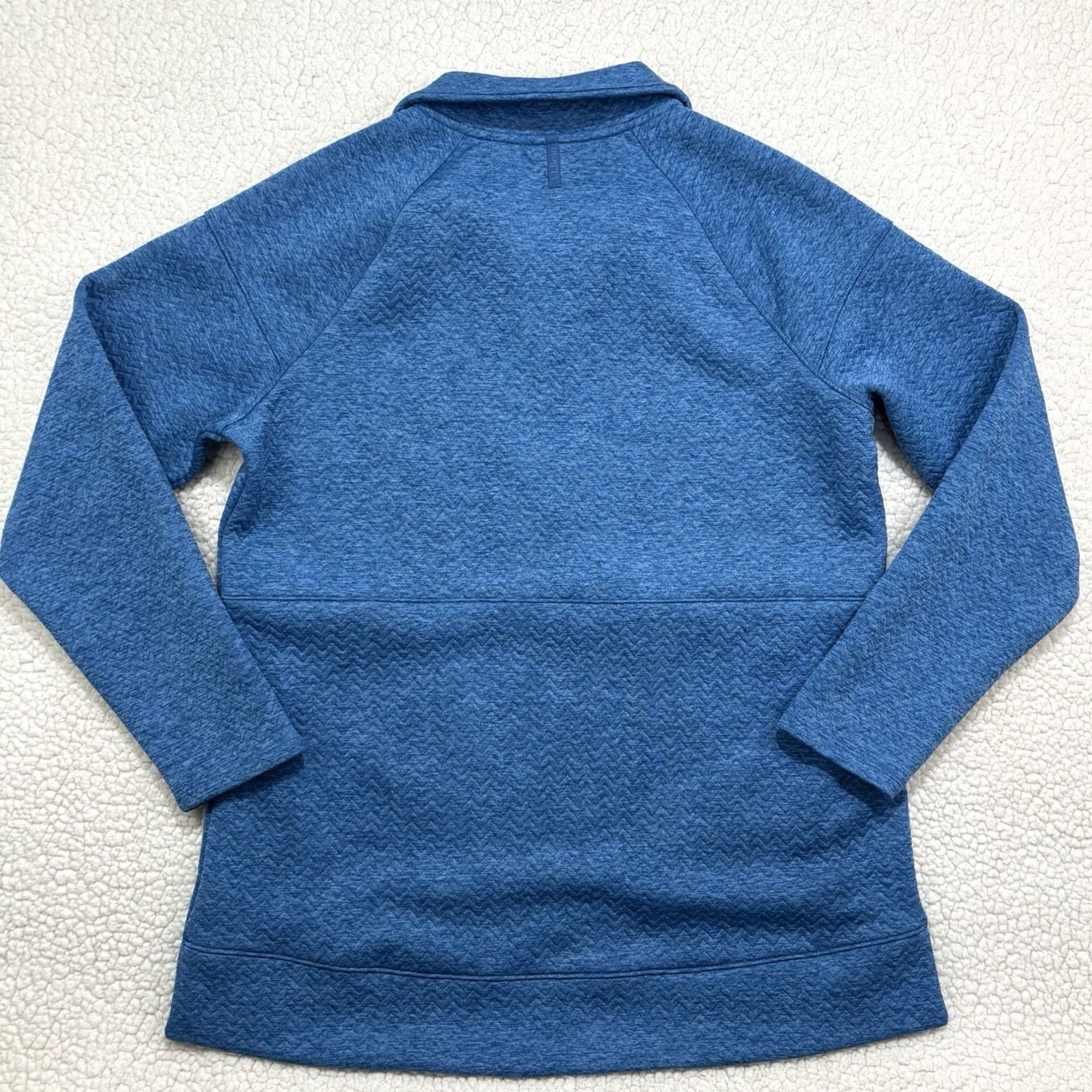 Vintage L.L. Bean Marine Blue Half-Zip Quilted Pullover Sweatshirt Womens L Size L / US 10 / IT 46 - 6 Thumbnail
