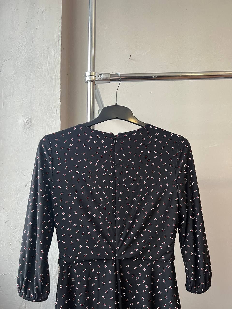 LAUREN RALPH LAUREN GREEN LABEL WOMEN BLACK POLKA DOT DRESS