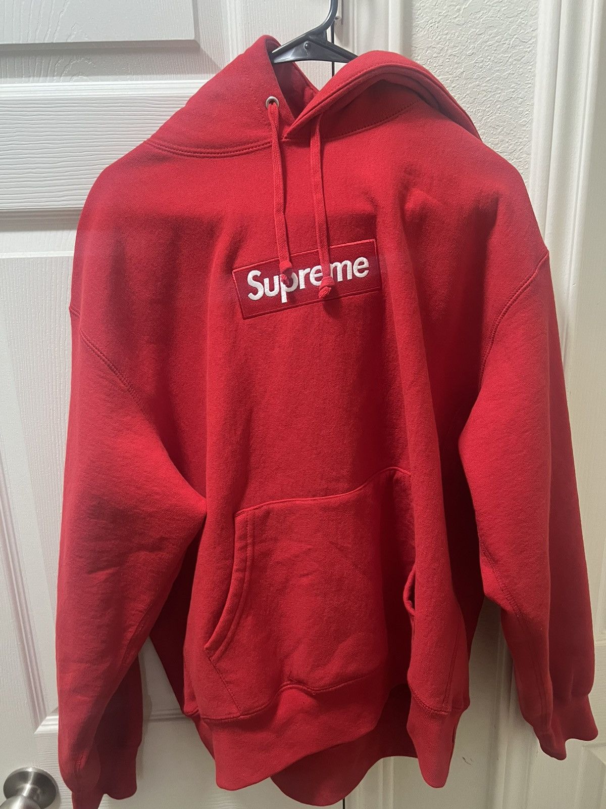 image of Supreme Box Logo Hooded Sweatshirt in Red, Men's (Size Small)