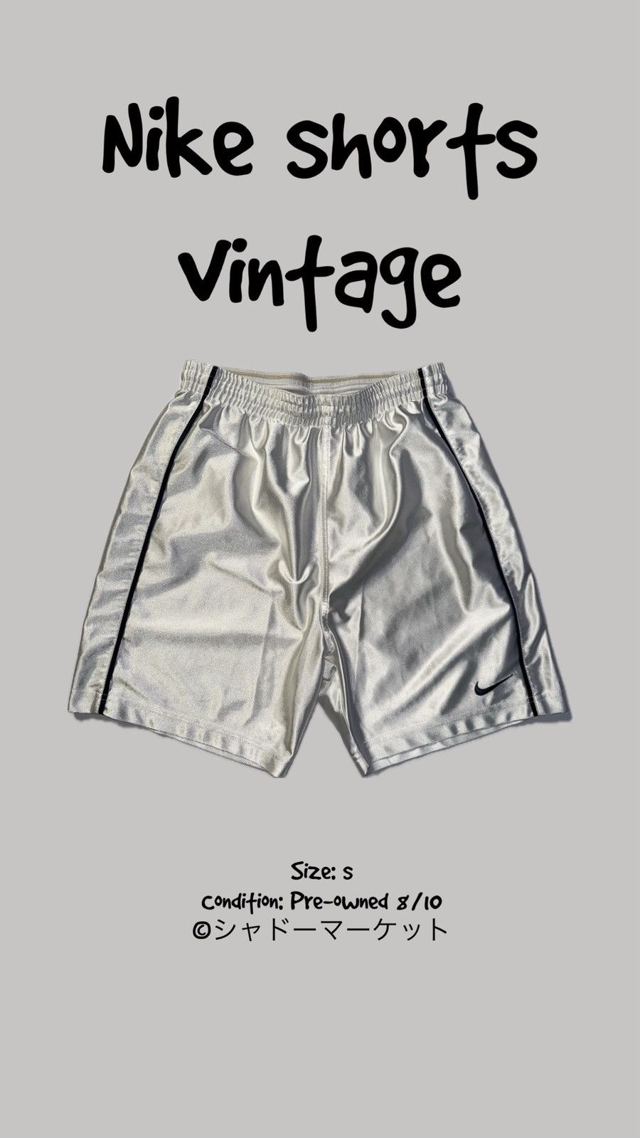 Nike Nike Vintage Silver Running Shorts 90s Y2K Size S Size US 30 / EU 46 - 1 Thumbnail