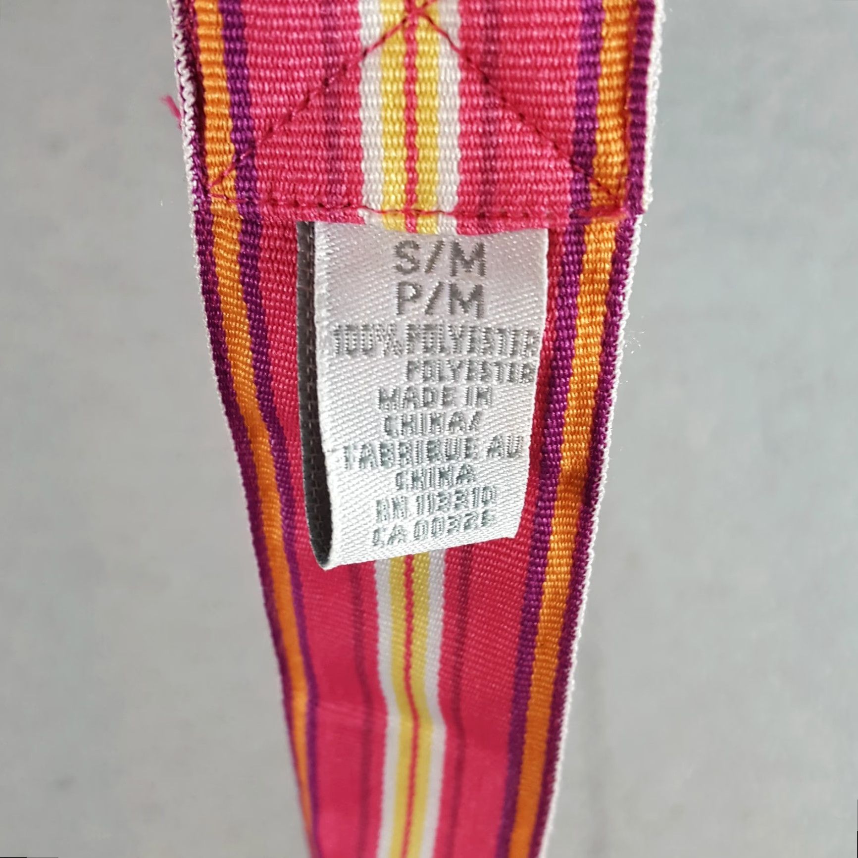 Izod VINTAGE IZOD Golf Belt Pink Striped Fabric Size M D Ring Canvas 90s Preppy Womens Size ONE SIZE - 2 Thumbnail