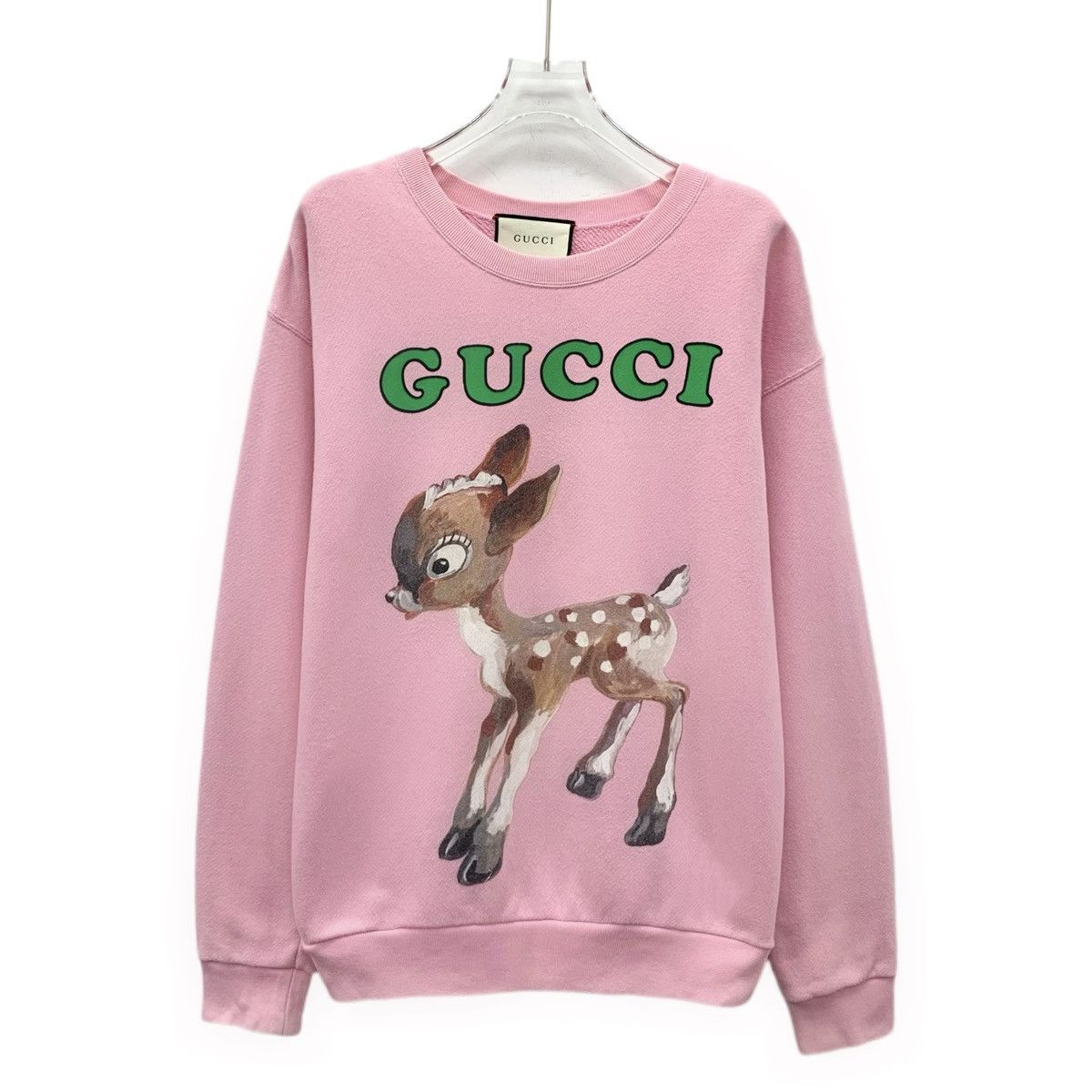 Gucci Gucci Pink Deer Printed Long Sleeve Sweatshirt K26WX Size S / US 4 / IT 40 - 1 Thumbnail