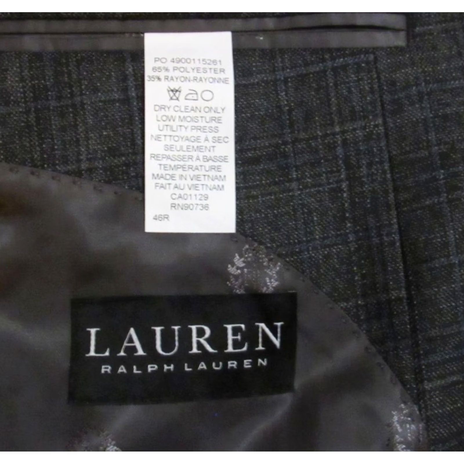 Ralph Lauren Polo RALPH LAUREN Grey Plaid Blazer Jacket 46R NWOT Polo Ralph Lauren Blazer Men 46R Grey Plaid NWOT Size US XXL / EU 58 / 5 - 5 Thumbnail