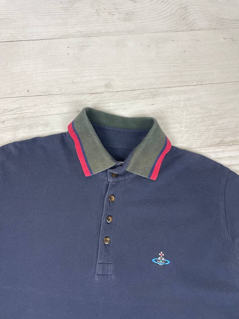 Vivienne Westwood Vivienne Westwood Polo Shirt Logo Orb Size US XL / EU 56 / 4 - 2 Thumbnail